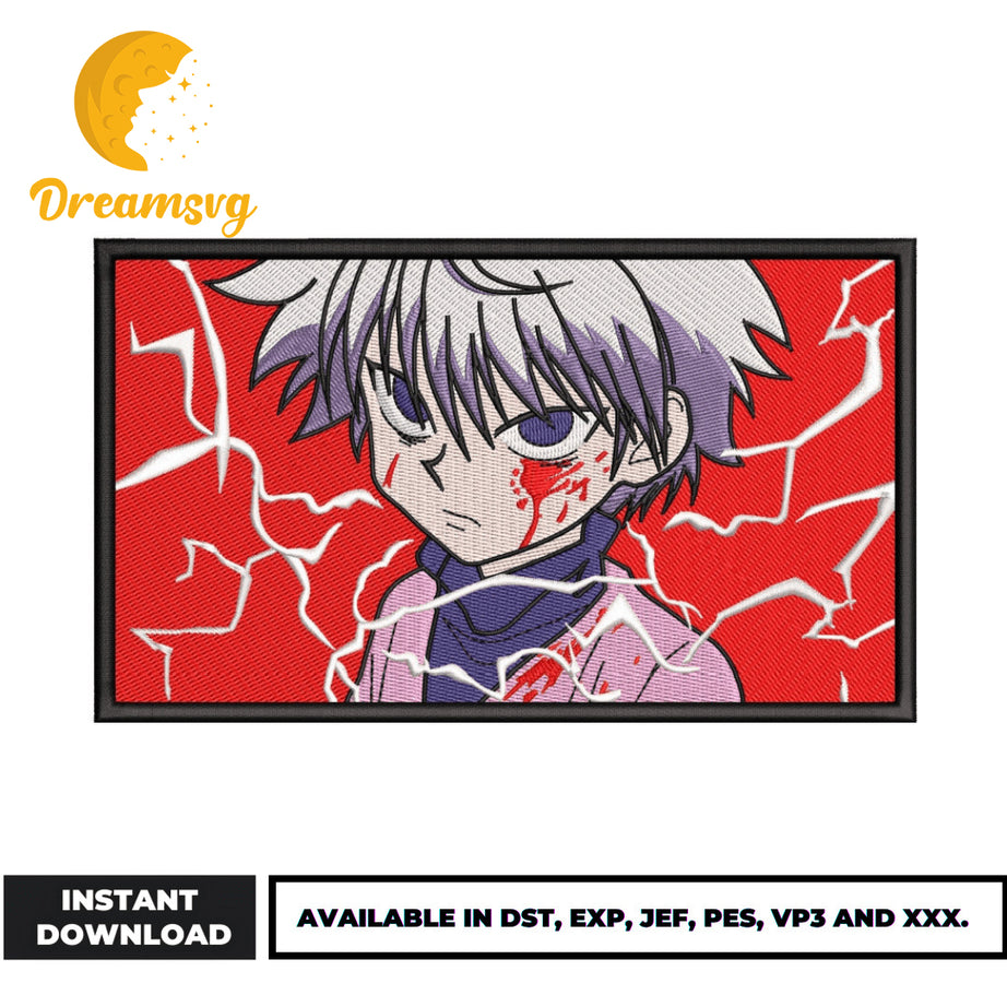 Killua Blood embroidery design