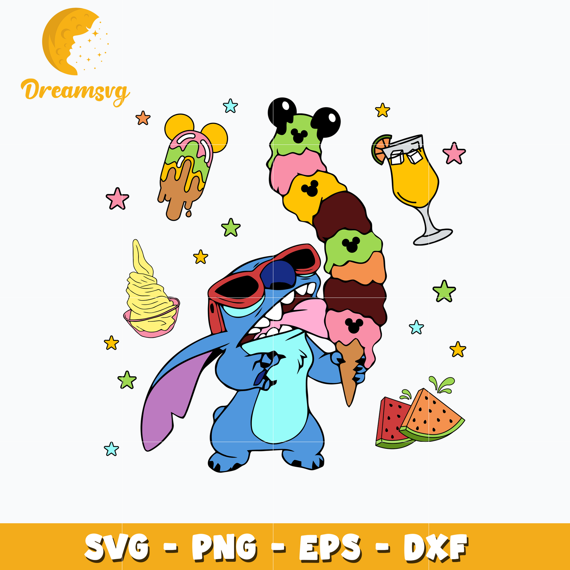 Disney Stitch Ice Cream svg