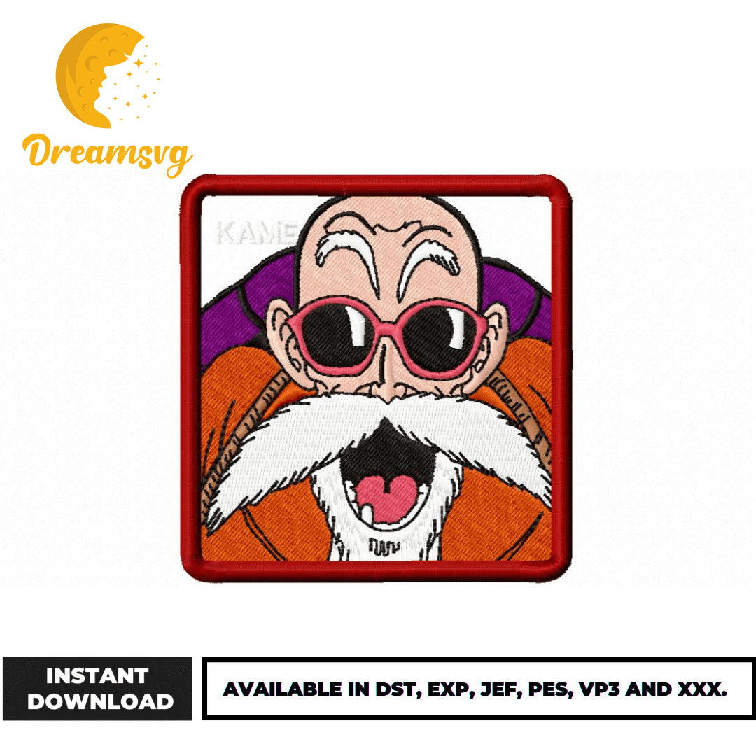 Master Roshi embroidery design, Dragon ball embroidery – DreamSVG Store