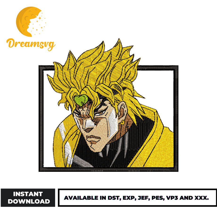 Dio Brando face embroidery design