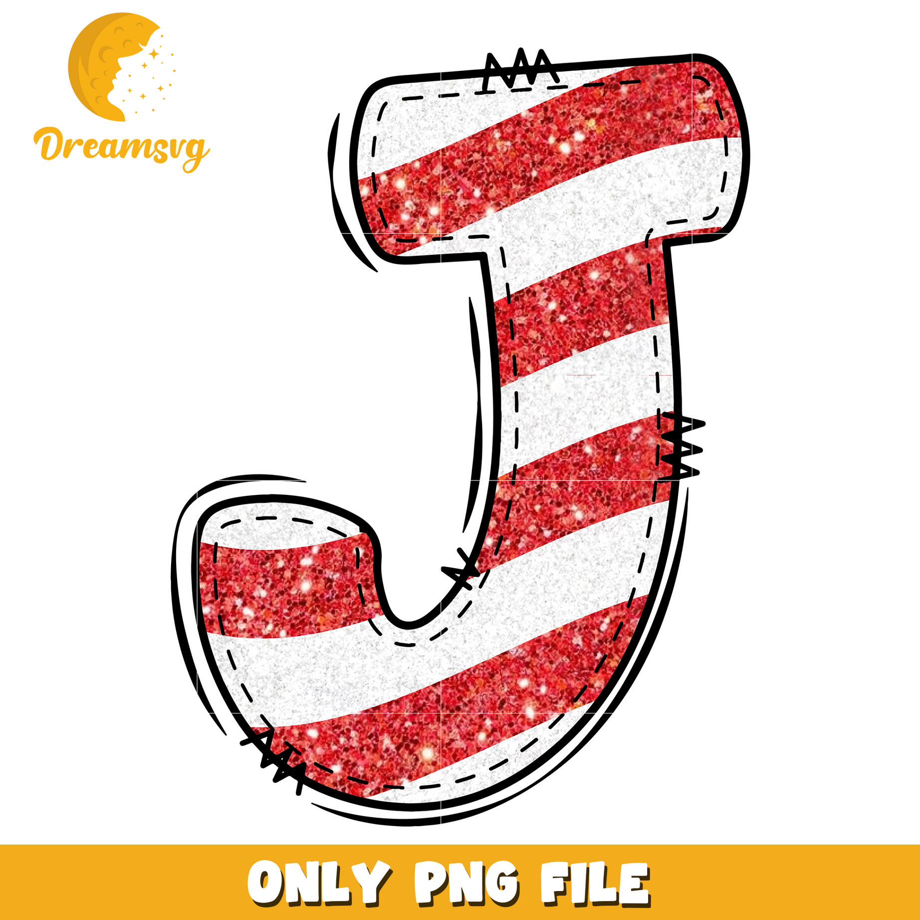 Letter J 4th of july png design