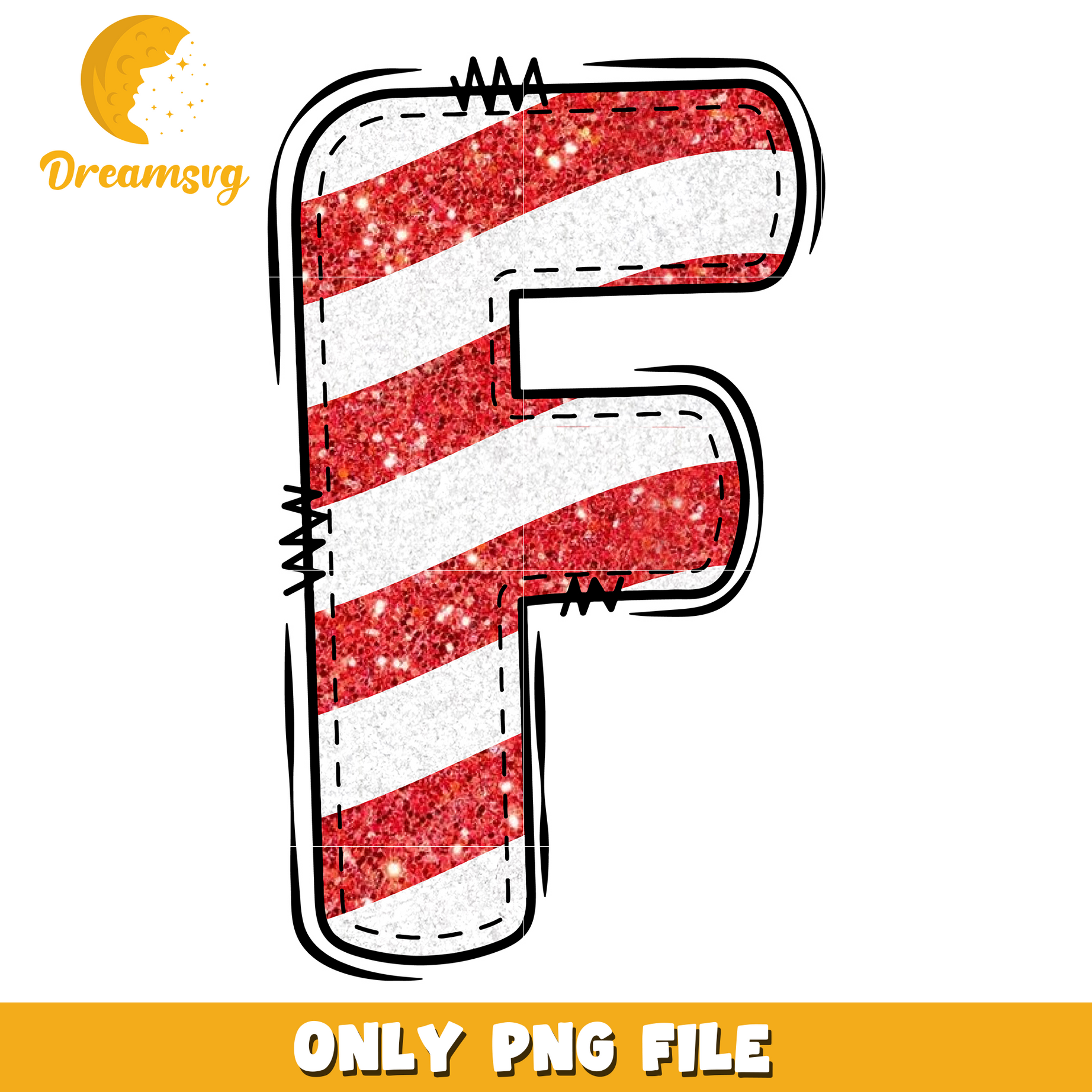 Letter F 4th of july png design