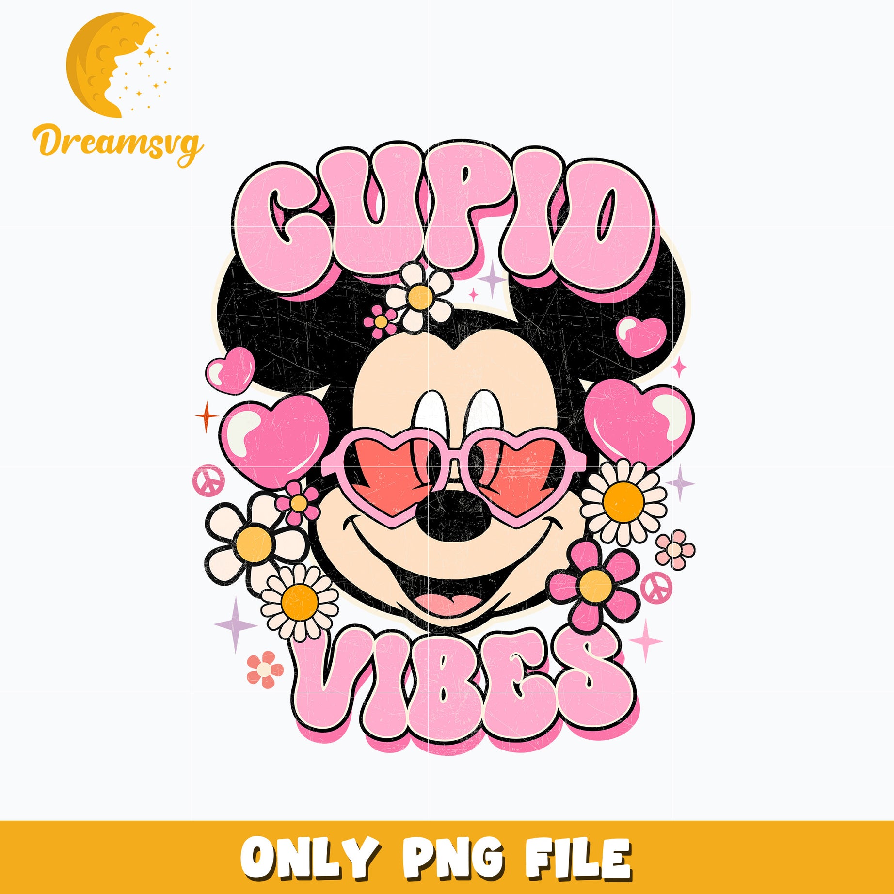 Mickey cupid vibes valentine png