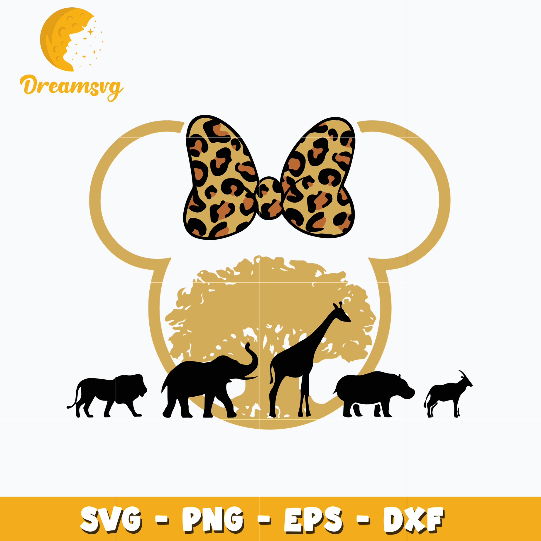 Minnie head Animal Kingdom Tree svg