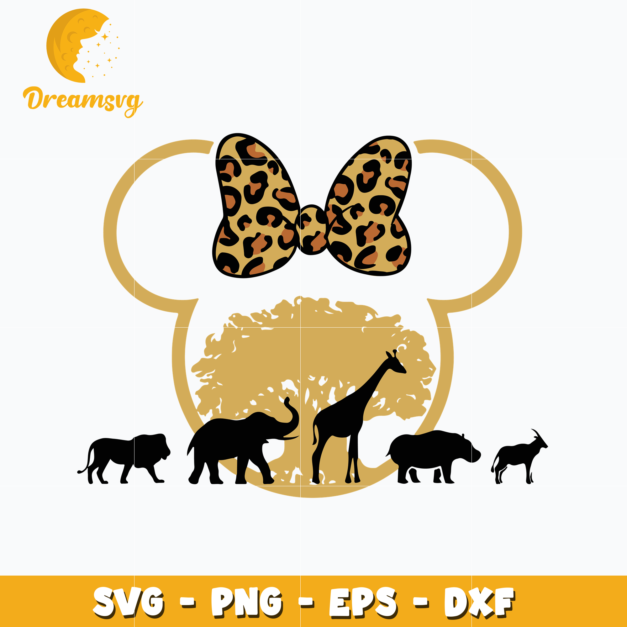 Minnie head Animal Kingdom Tree svg – DreamSVG Store