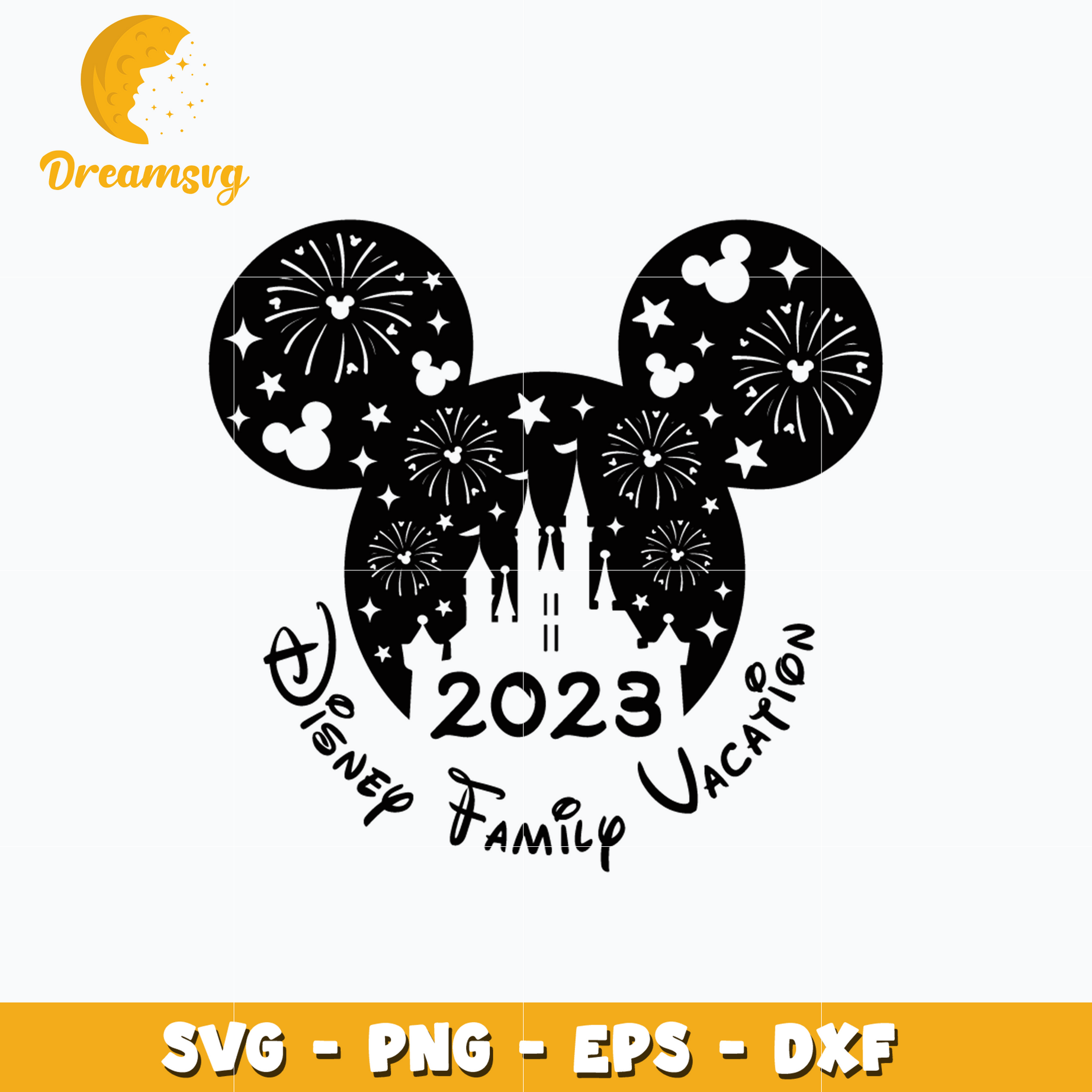 Mickey head disney family vacation 2023 svg