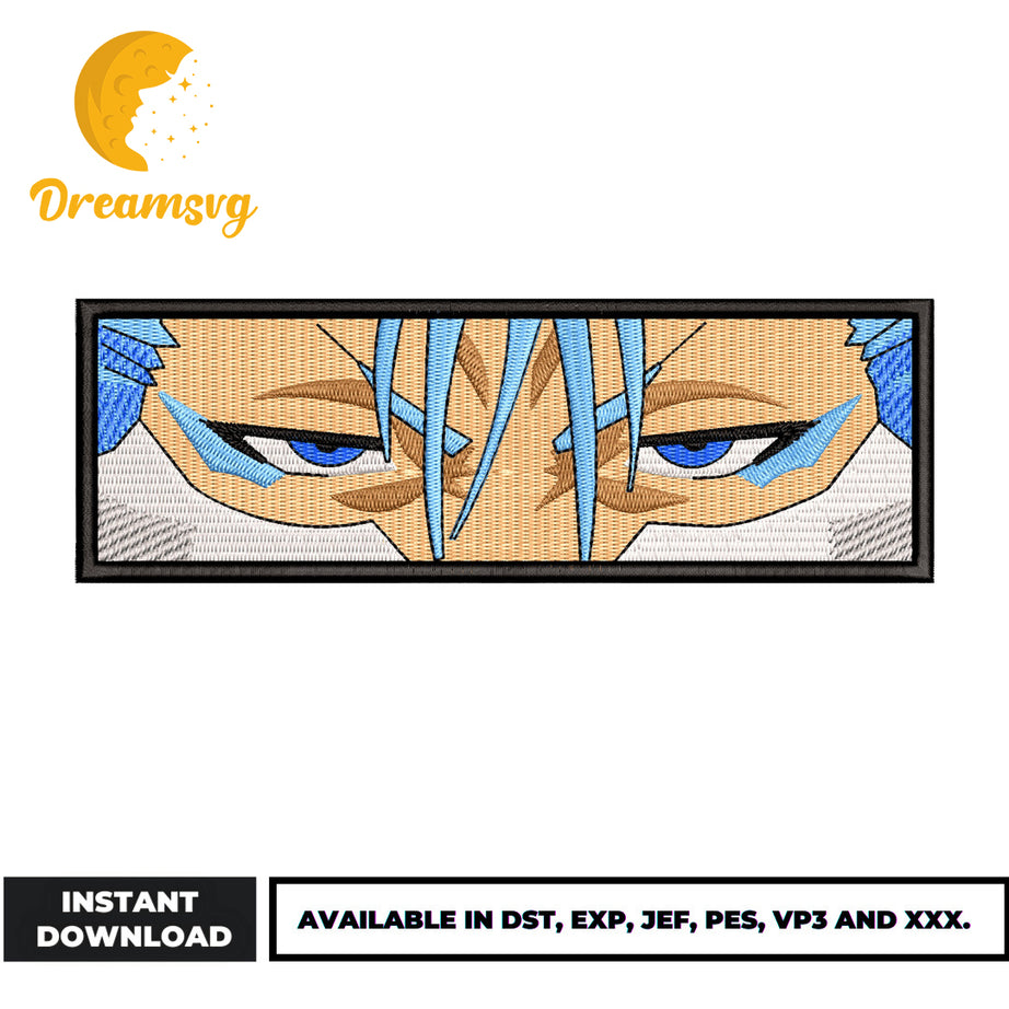 Grimmjow eyes embroidery design