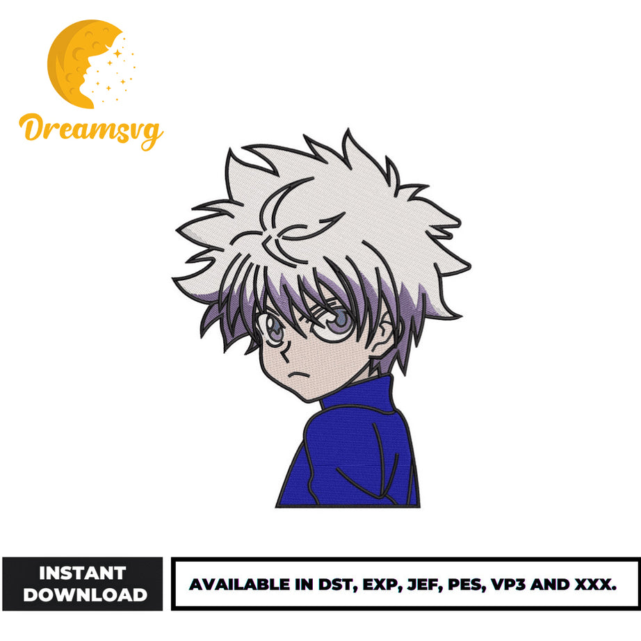 Killua Zoldyck embroidery design