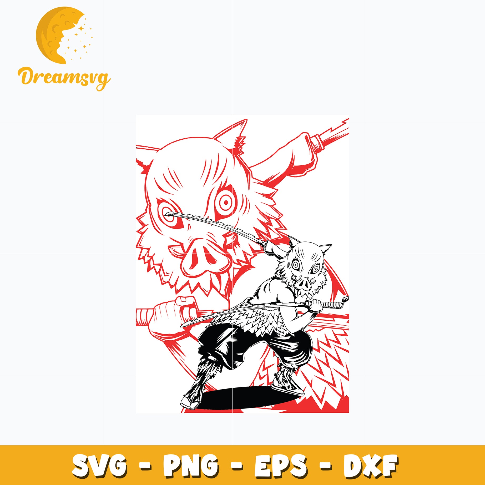 Inosuke design svg, anime svg, Kimetsu no Yaiba svg โ DreamSVG Store
