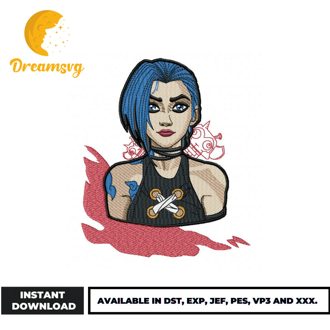 Jinx Arcane embroidery design DreamSVG Store