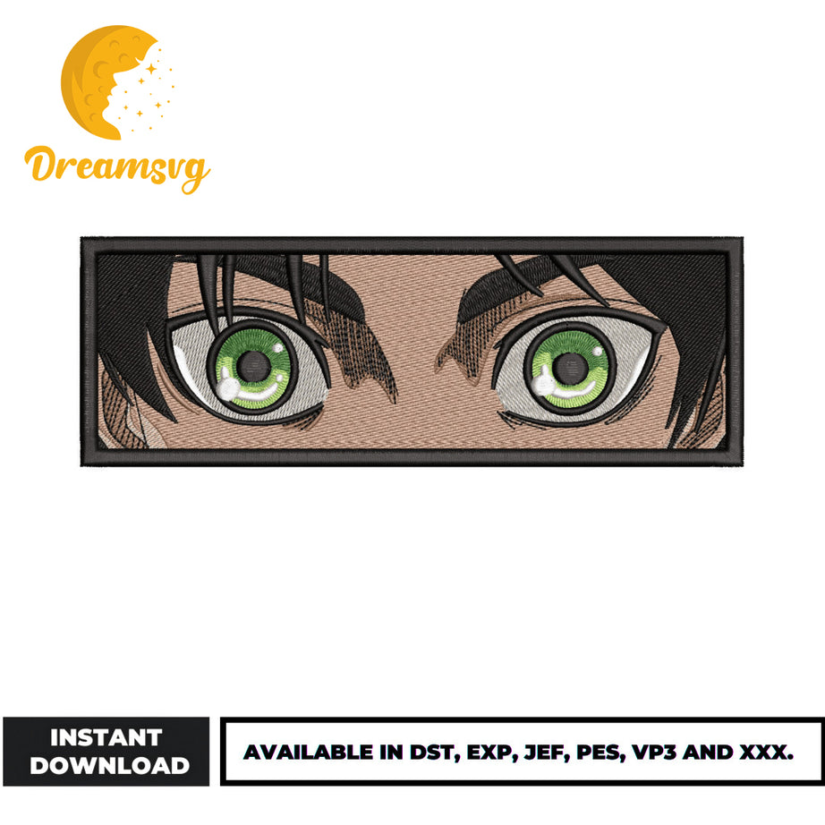 Eren yeager Eyes embroidery design