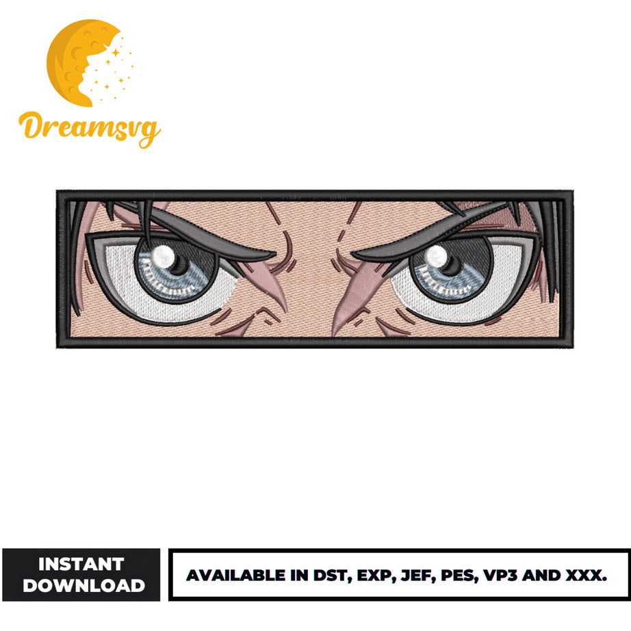 Eren angry eyes embroidery design