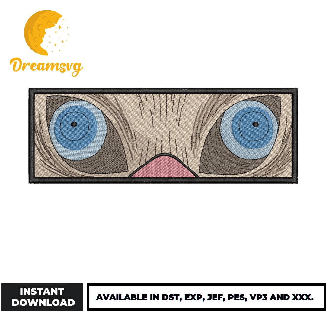 Inosuke Eye Mask Inosuke Mask Eyes embroidery design – DreamSVG Store