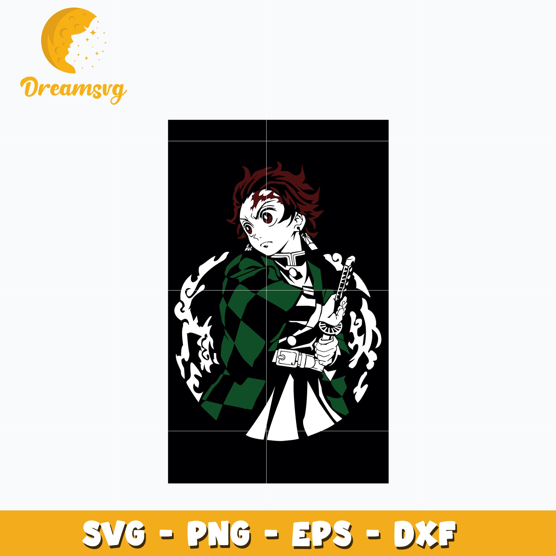 Tanjiro Kamado svg, anime svg, Kimetsu no Yaiba svg