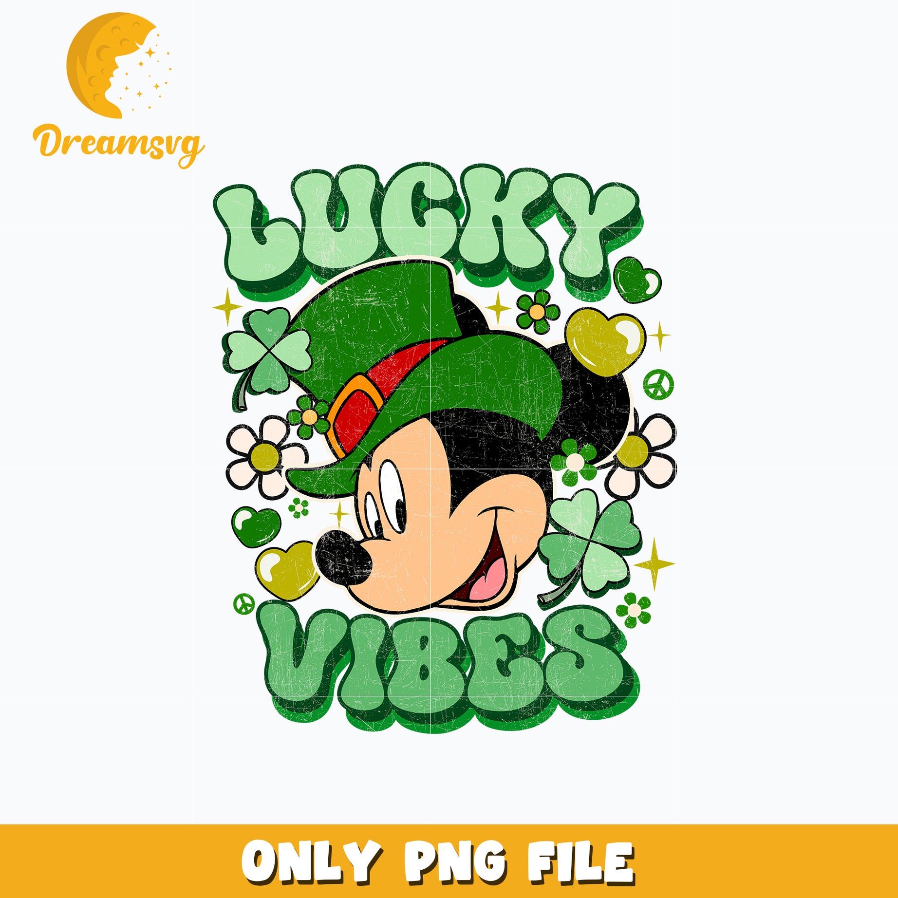 Mickey lucky vibes valentine png