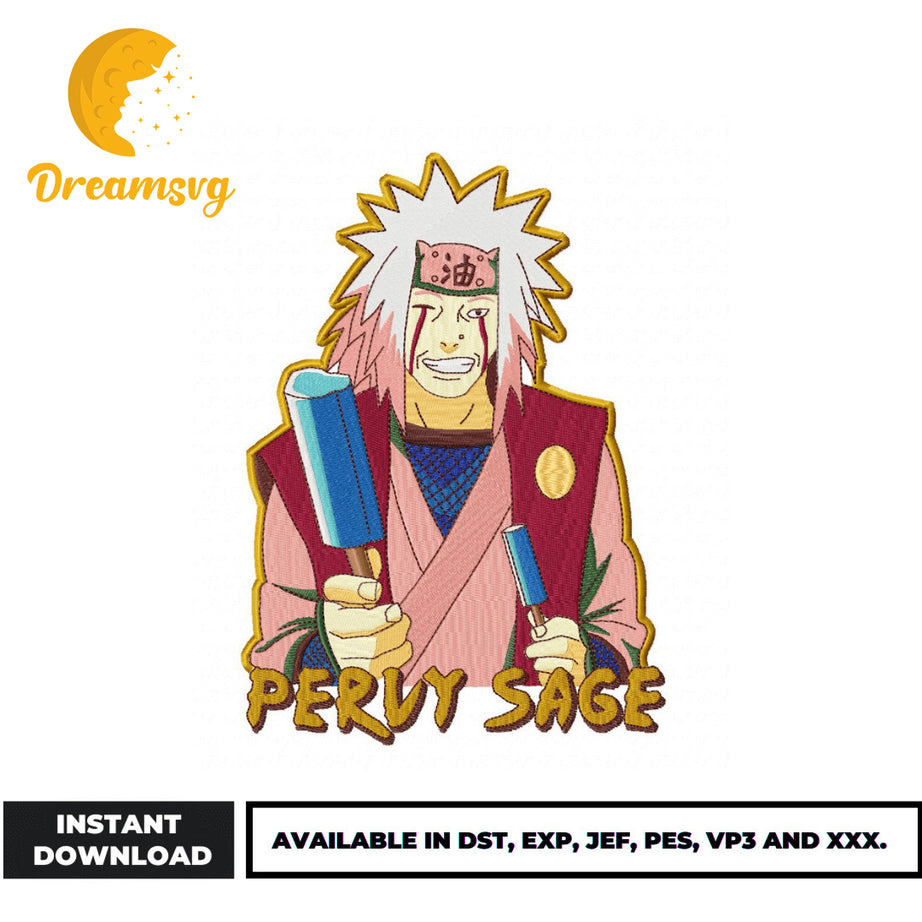 jiraiya ice cream embroidery design