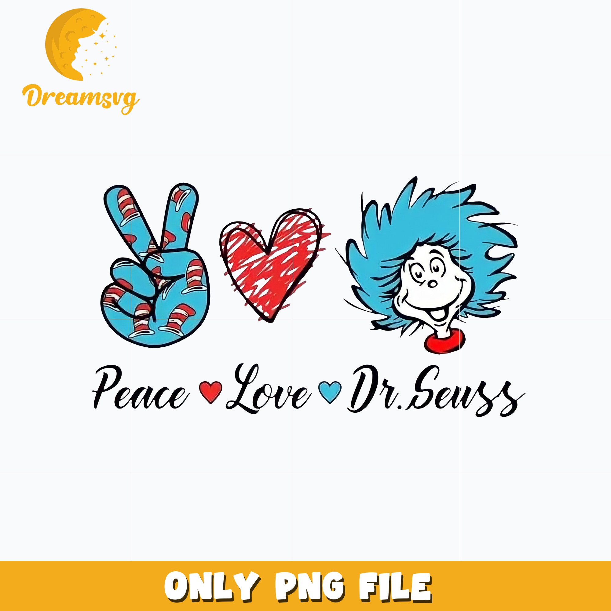 Thing 1 thing 2 pieces love dr seuss png – DreamSVG Store