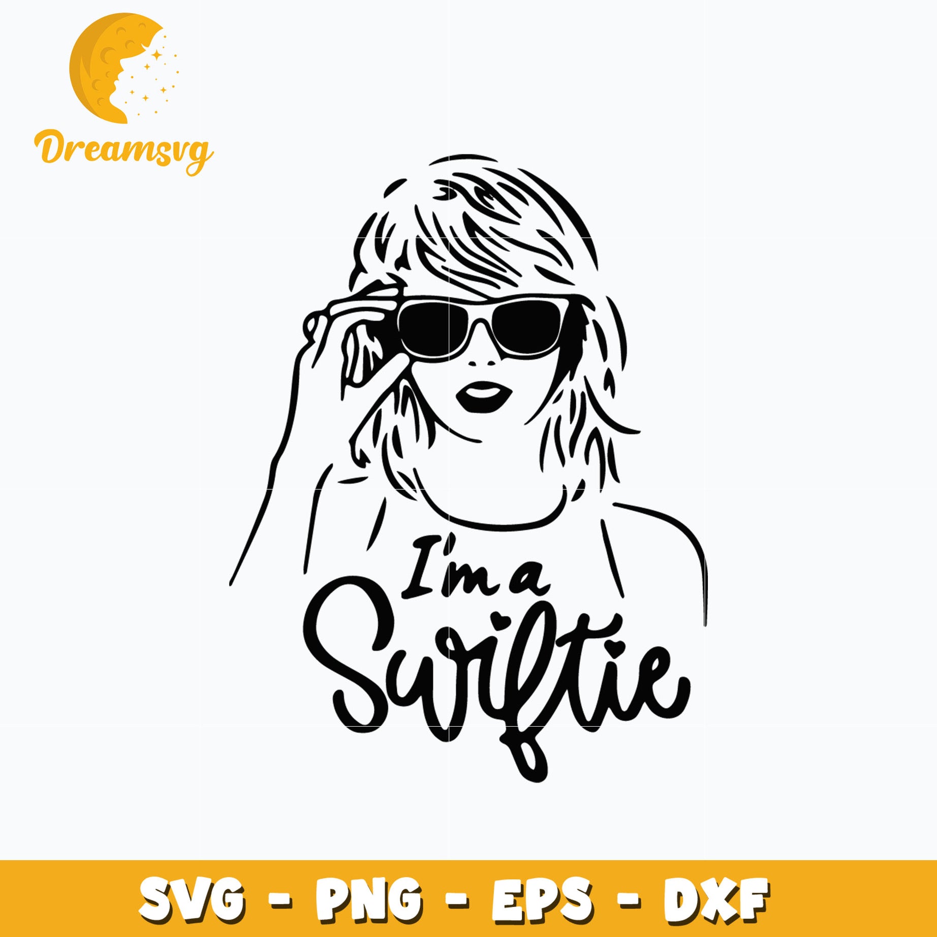 I'm a swiftie black white svg, digital download