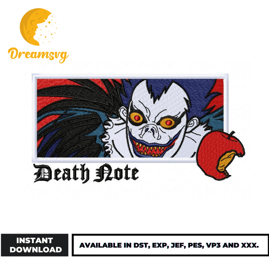 Death note ryuk embroidery design