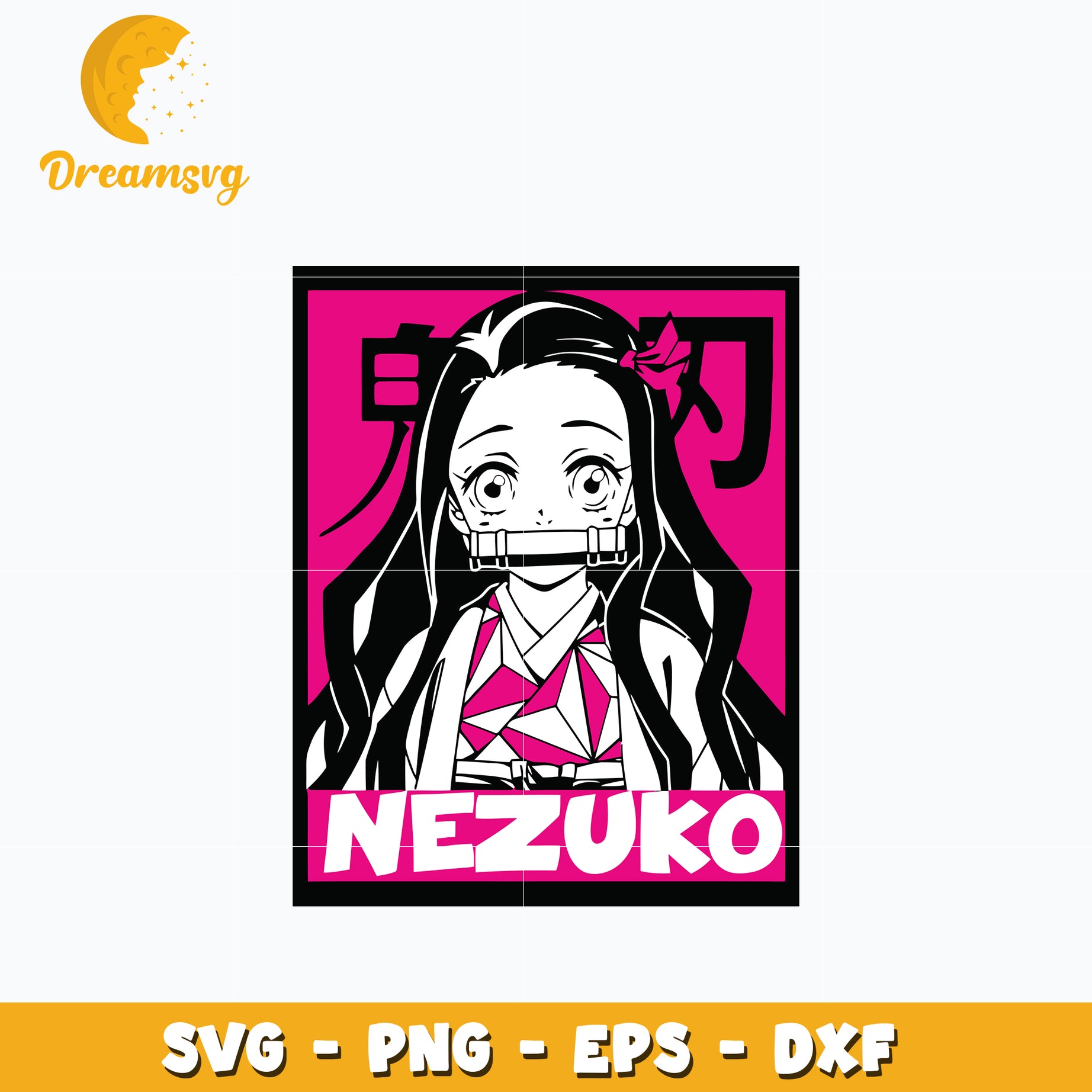 Nezuko anime svg, anime svg, Kimetsu no Yaiba svg