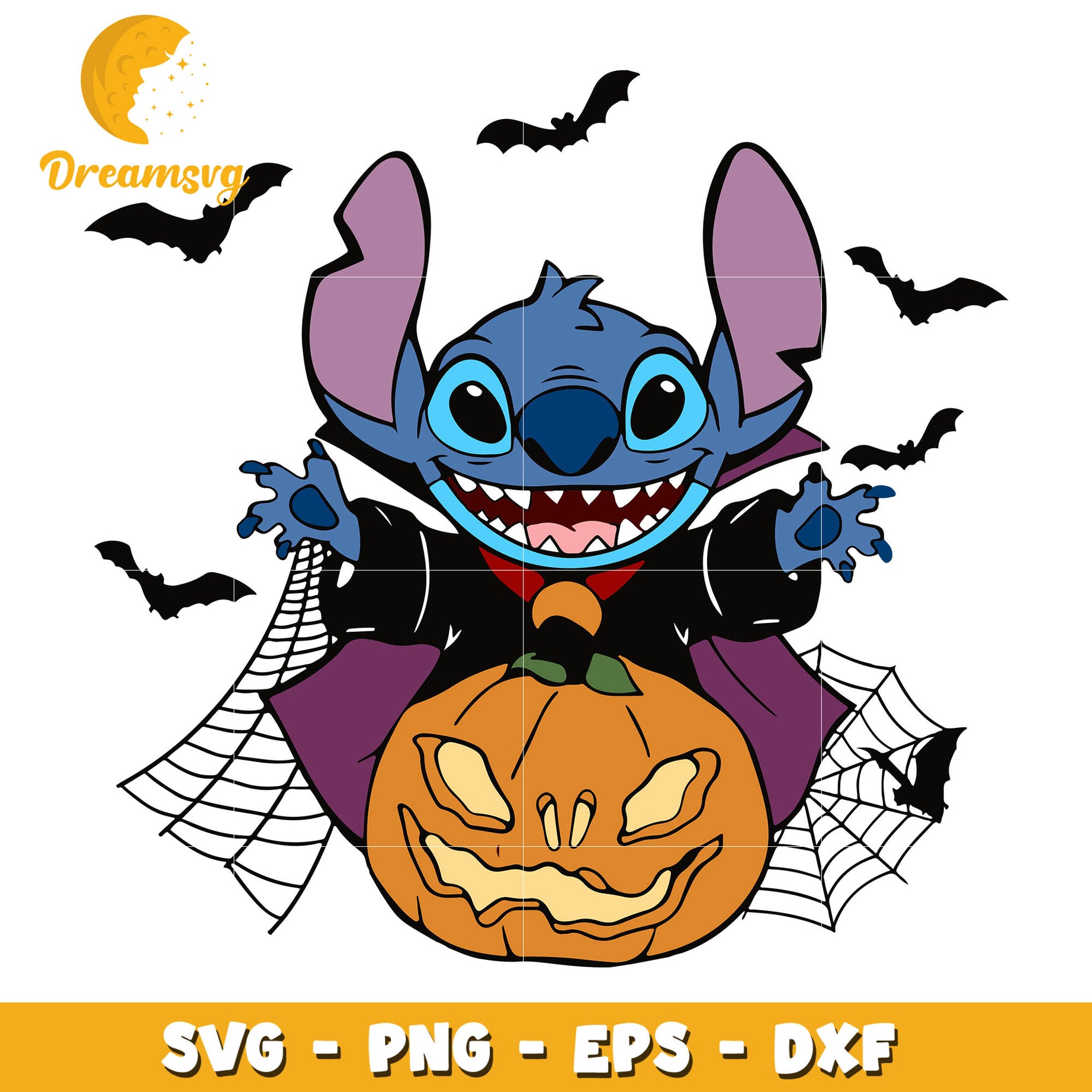 Disney stitch pumpkin halloween svg