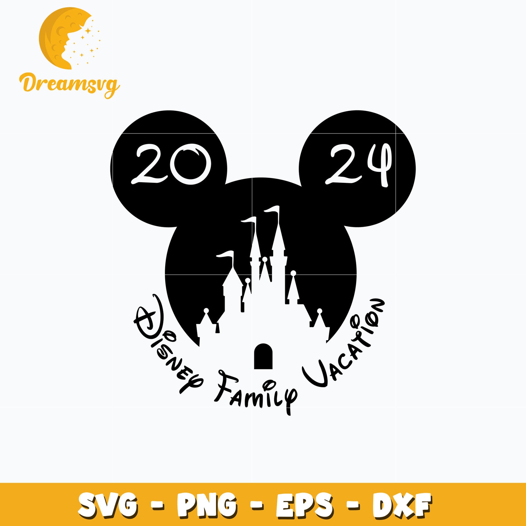 Disney Family Vacation 2024 svg, Mickey mouse head svg