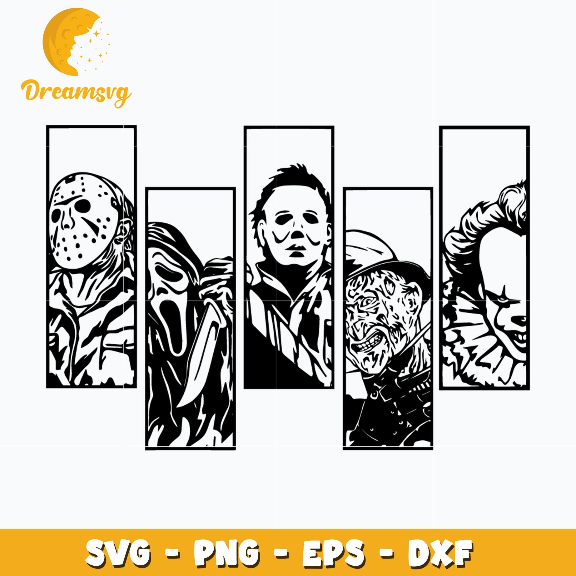 Horror Characters halloween design svg, digital download