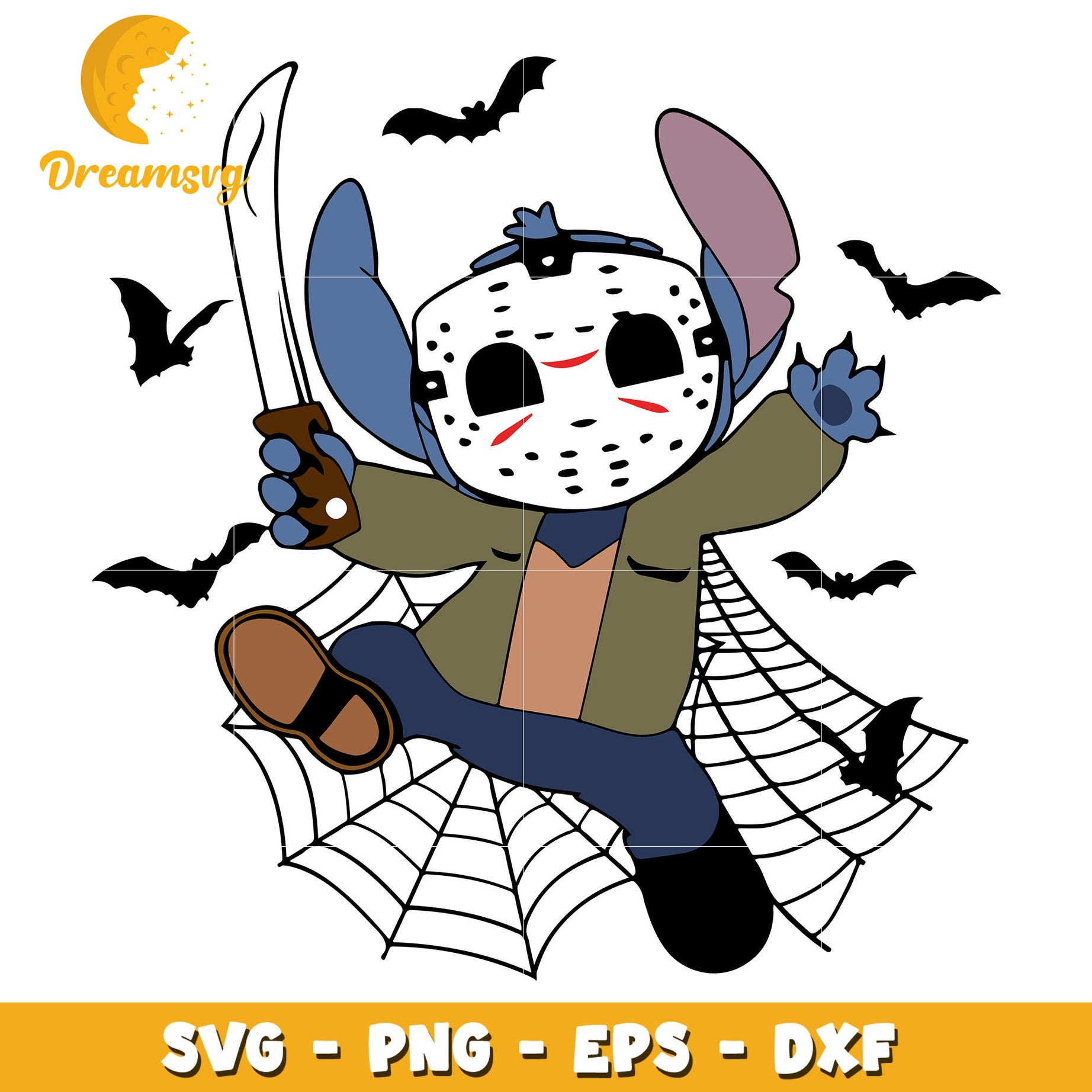 Stitch Jason Voorhees svg, halloween svg