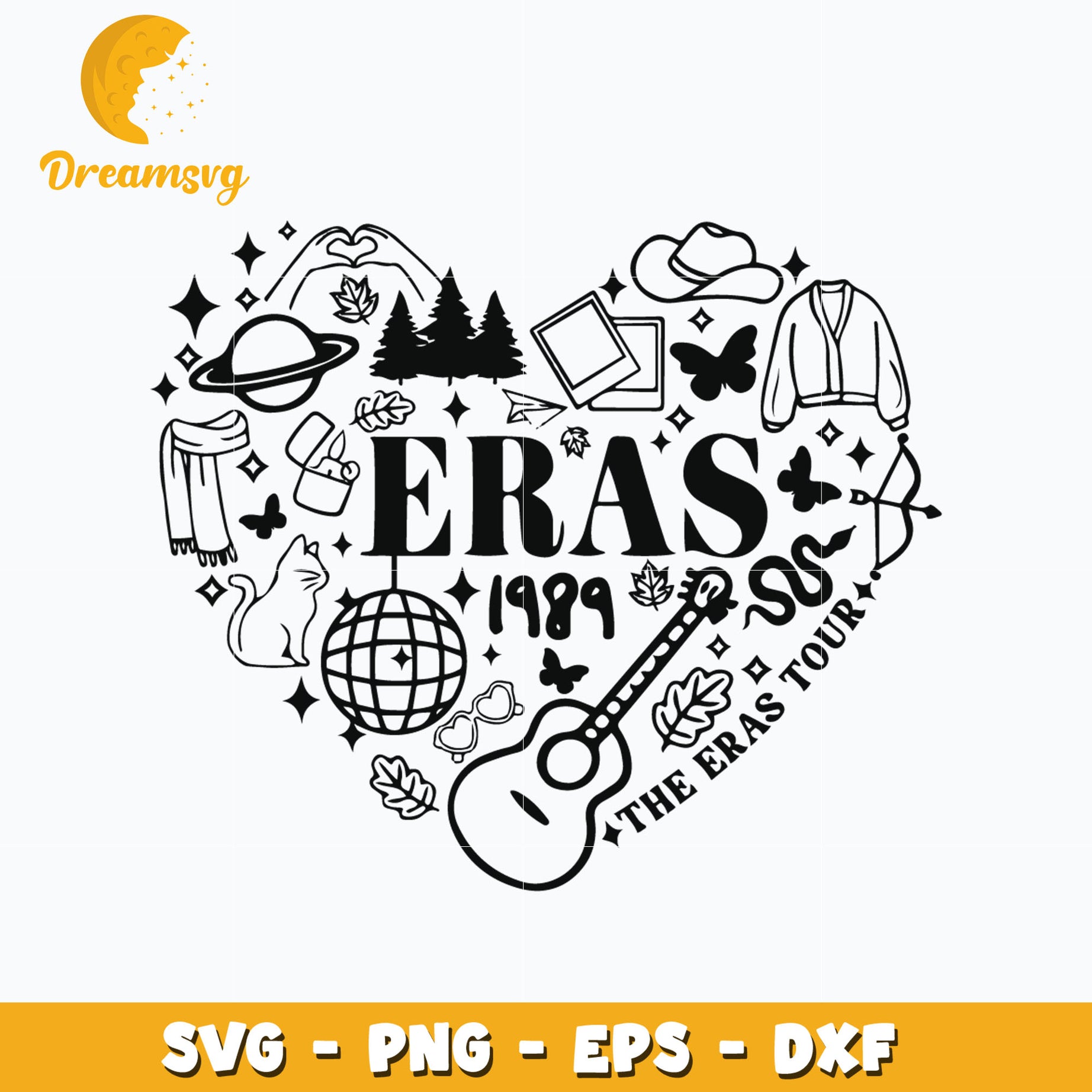 The Eras Tour Heart svg, digital download