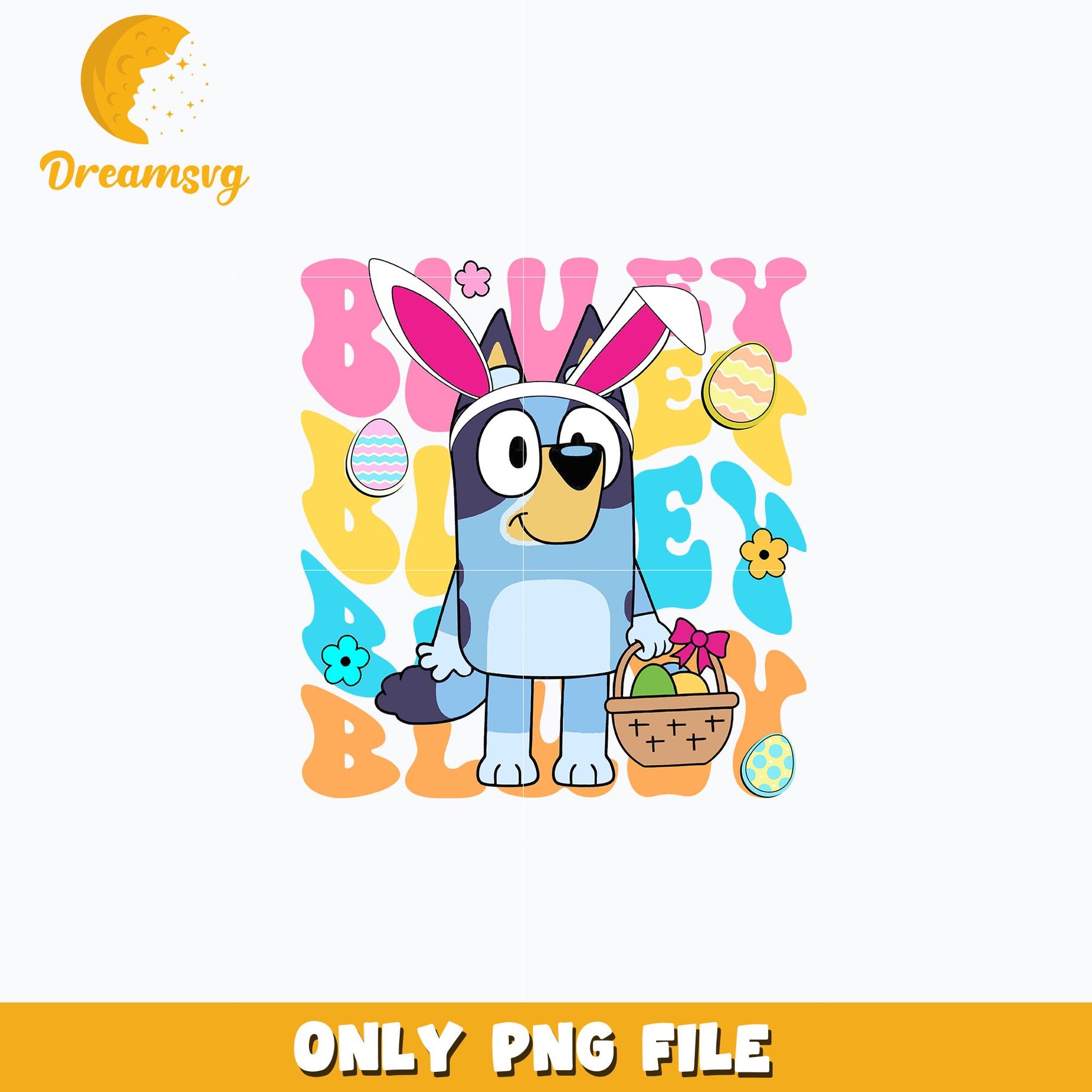 Bluey bunny easter cartoon png