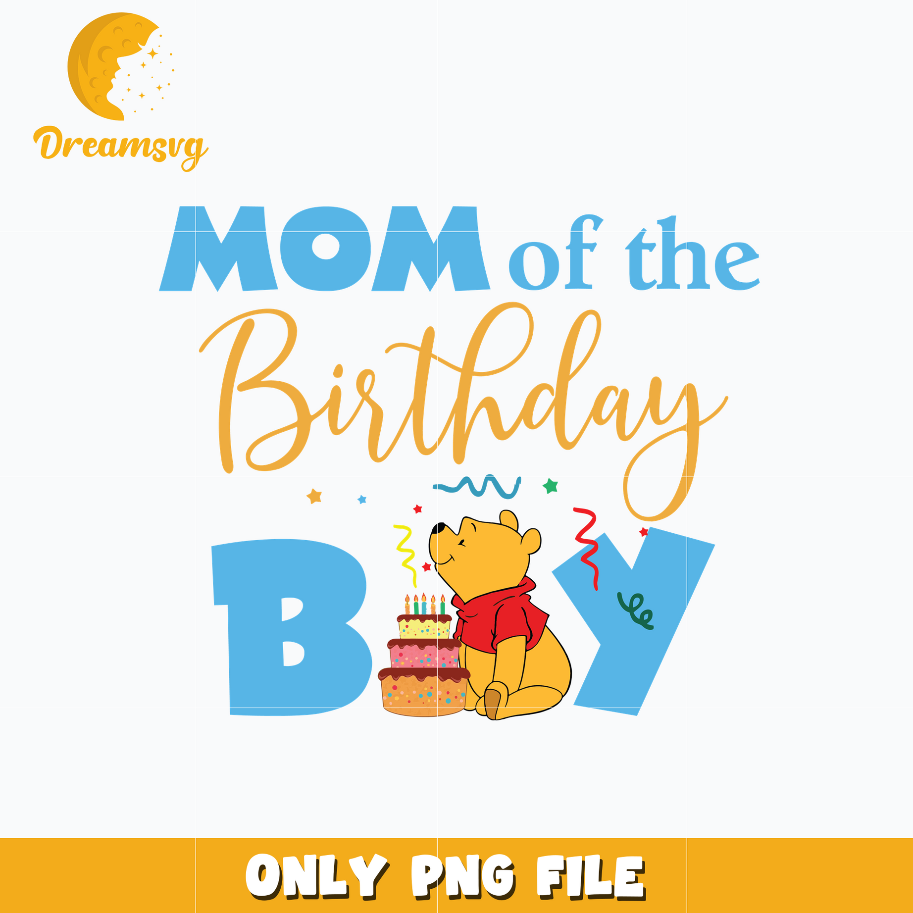 Winnie the pooh mom of the birthday boy png