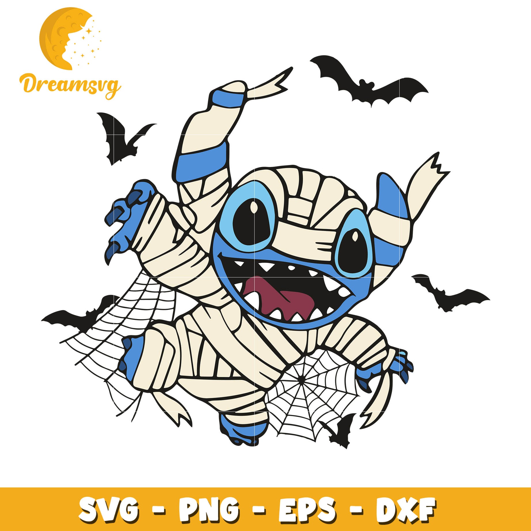 Stitch Mummy svg, halloween svg