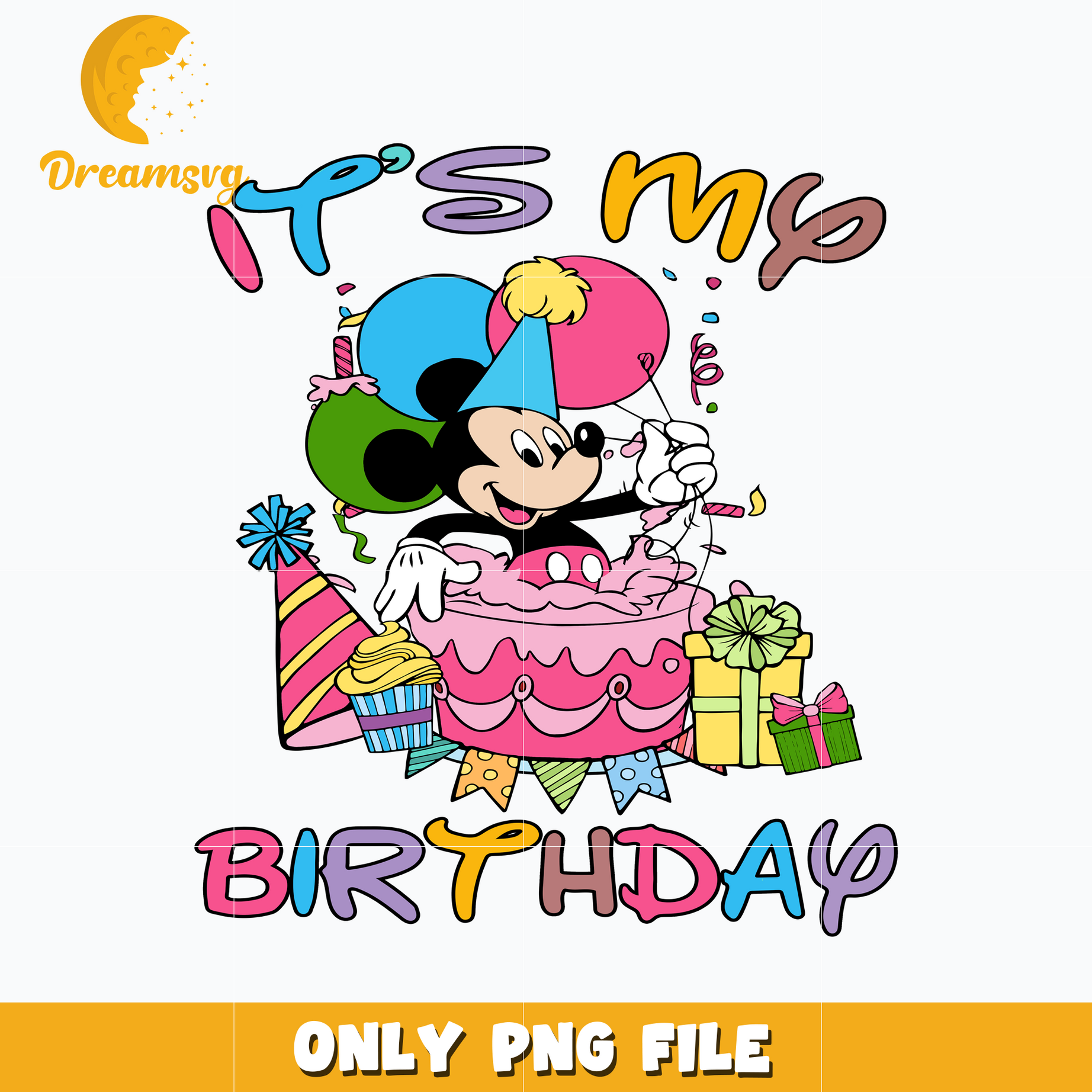 Mimsy Bithday Mickey mouse it's my birthday png – DreamSVG Store
