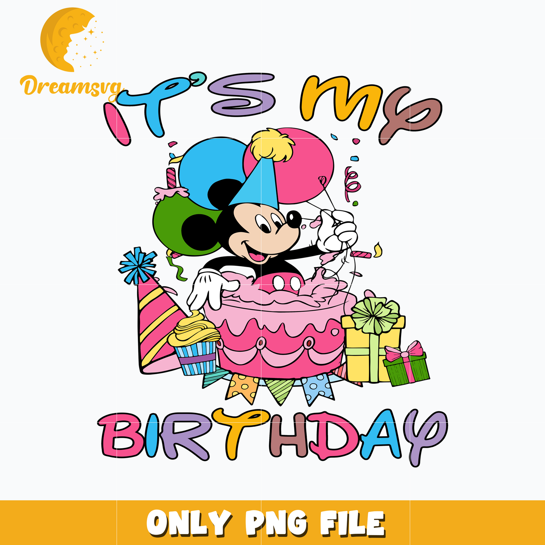 Mickey mouse it's my birthday png