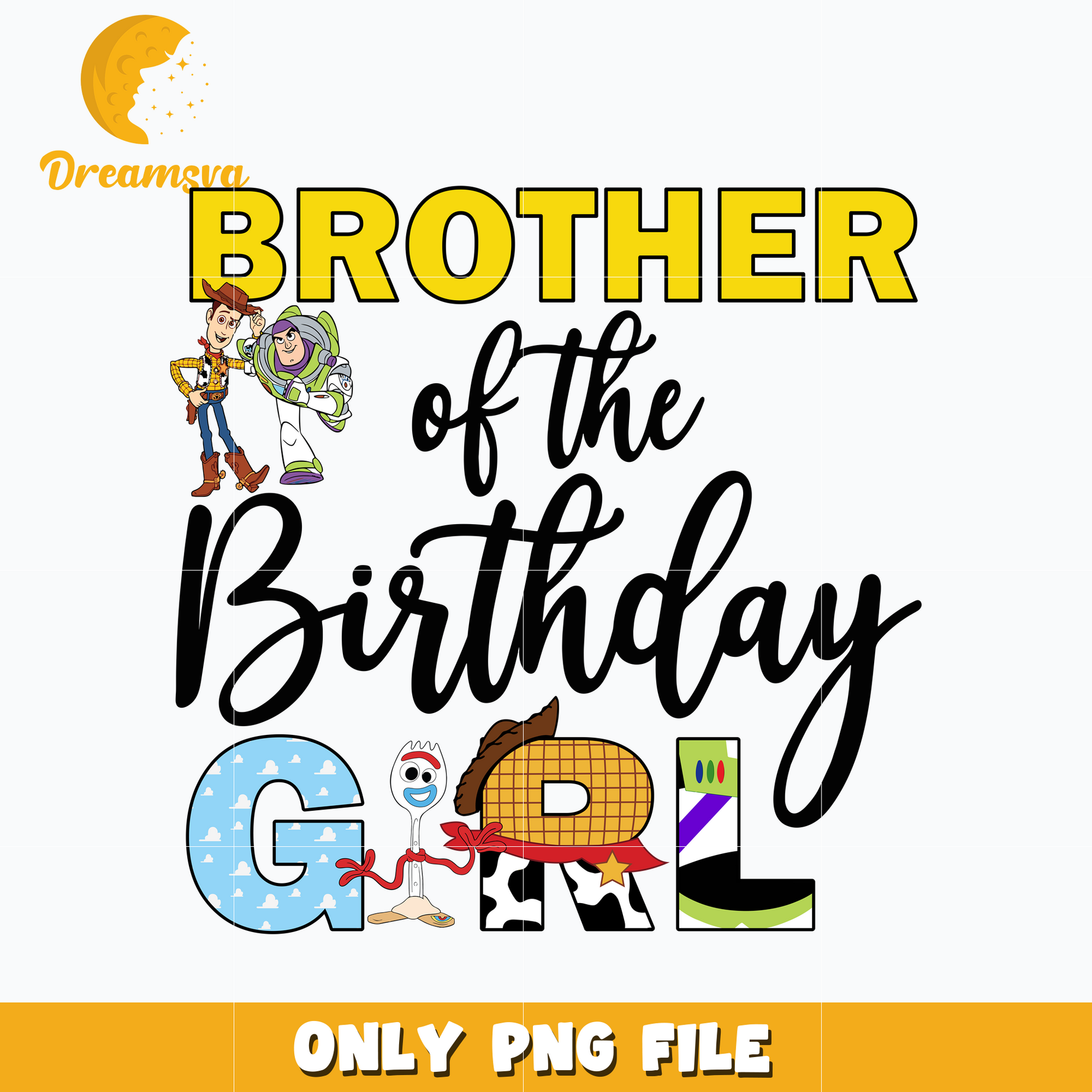 Toy story brother of the birthday girl png