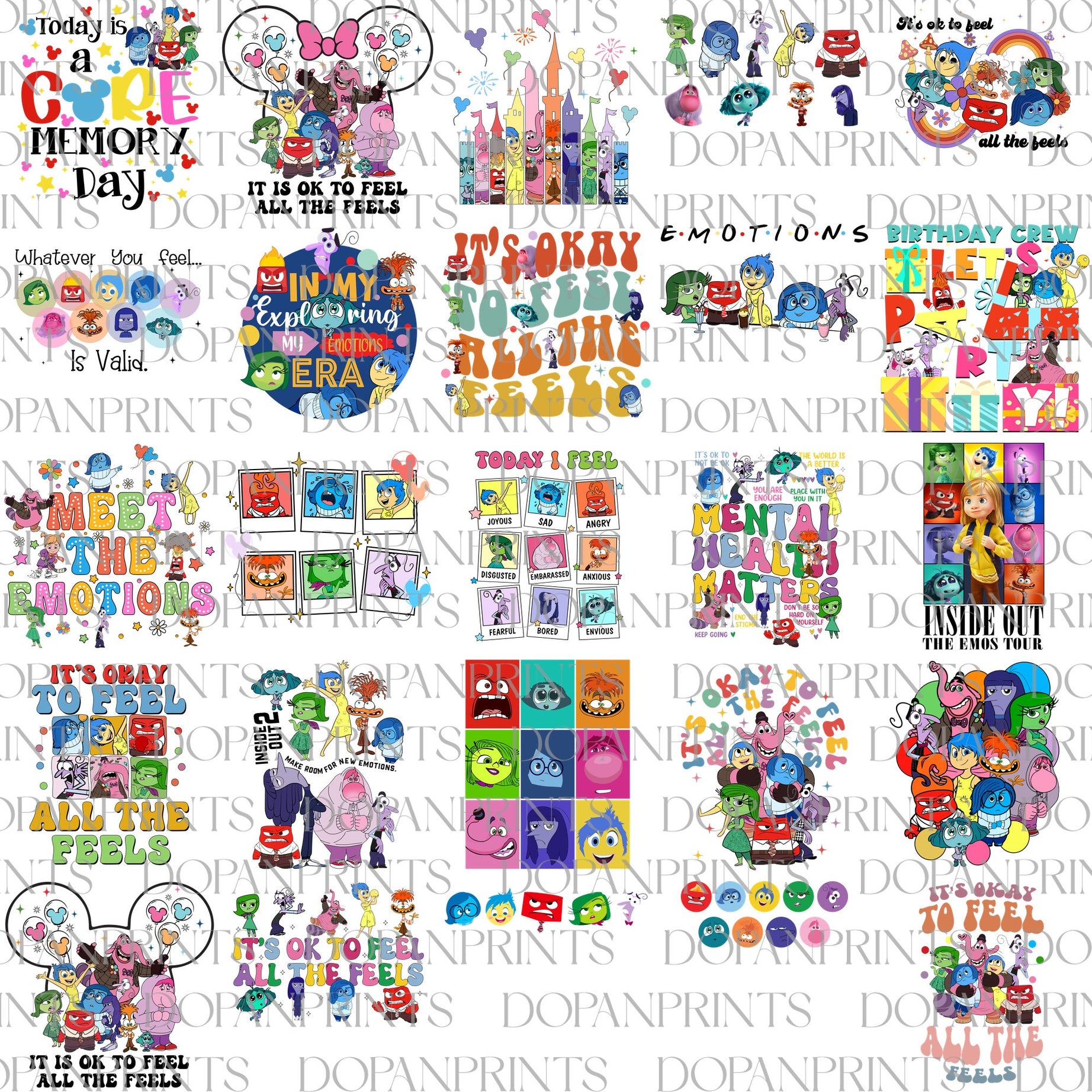 Inside Out 2 Character Png bundle, disney png