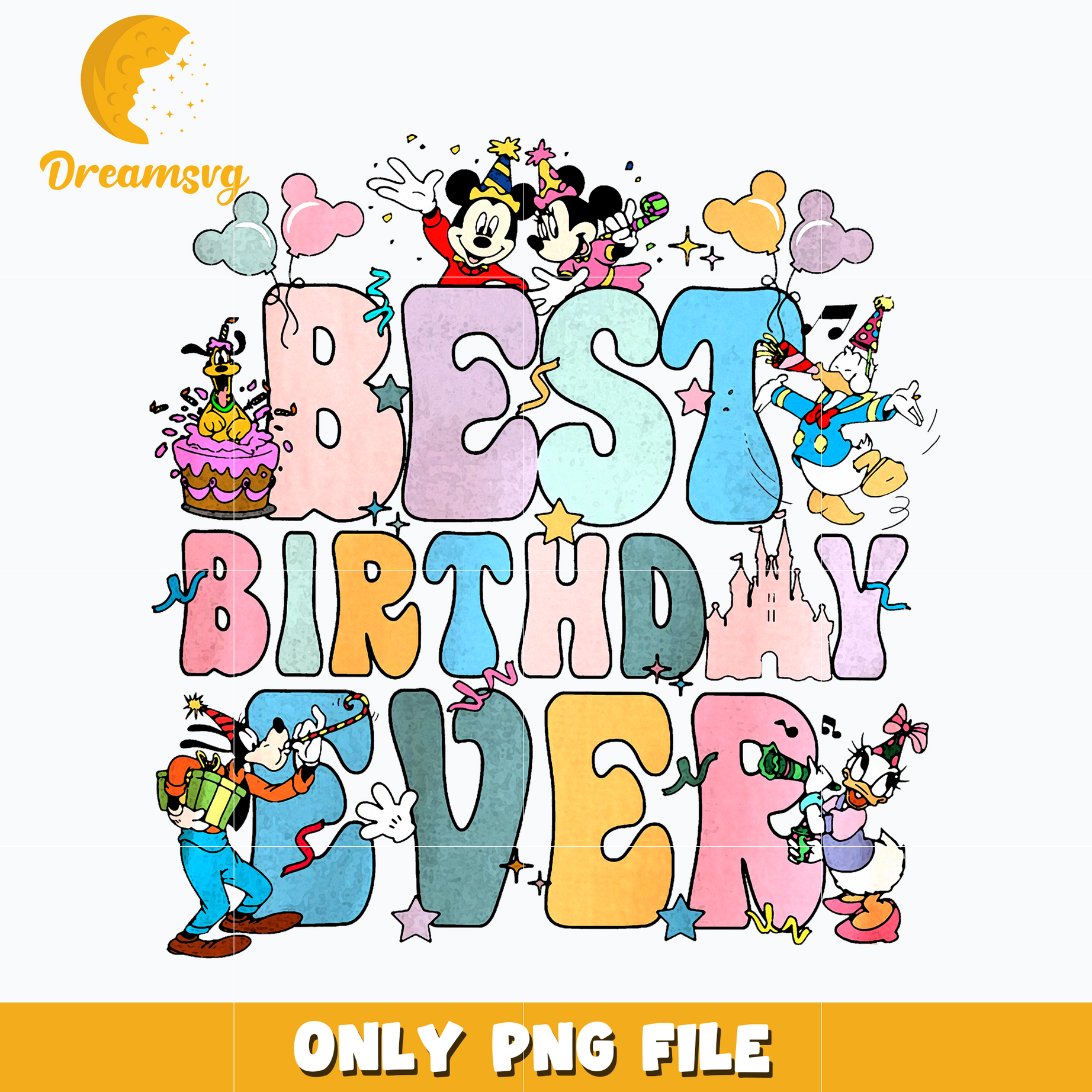 Mickey mouse friends best birthday ever png