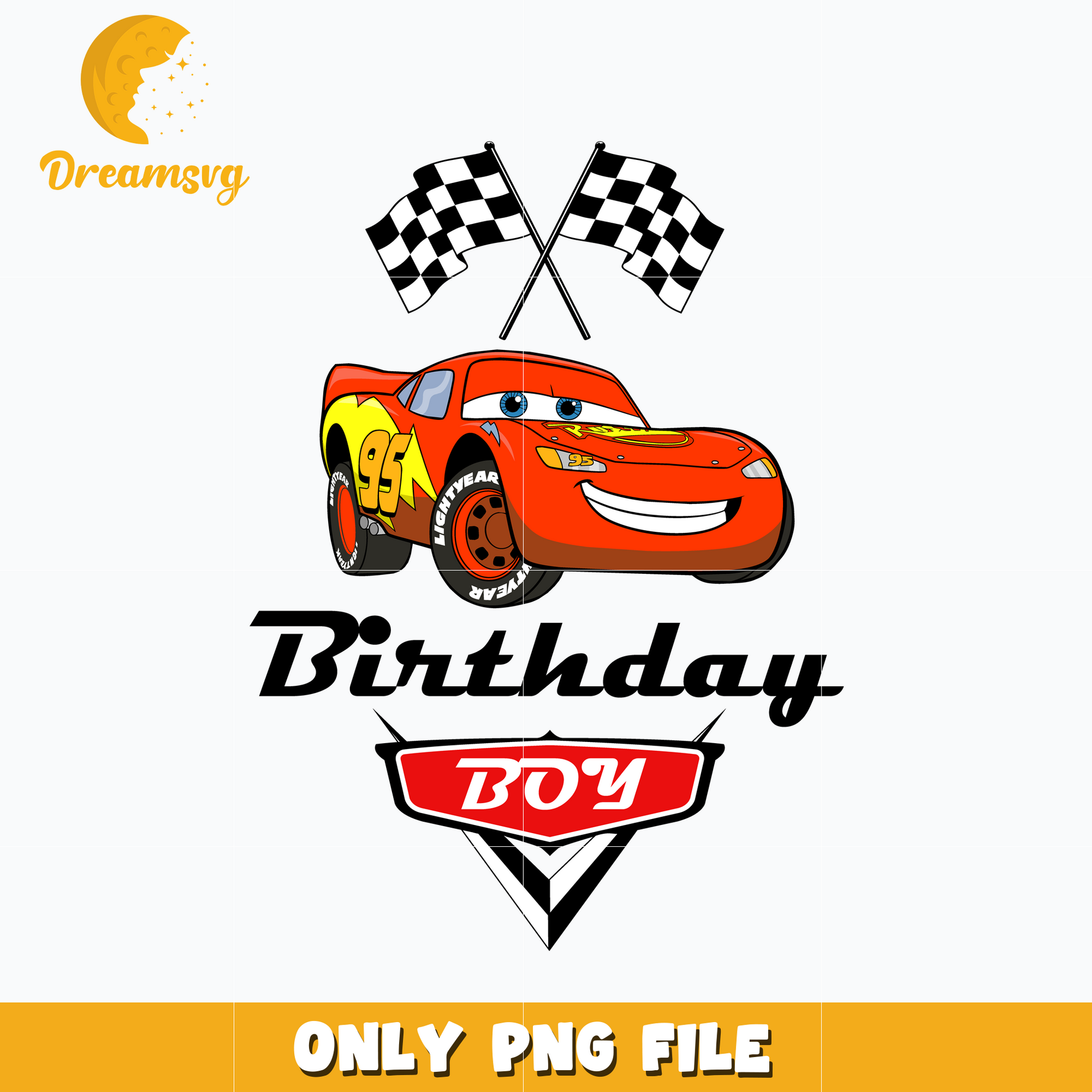 Mcqueen disney car birthday boy png