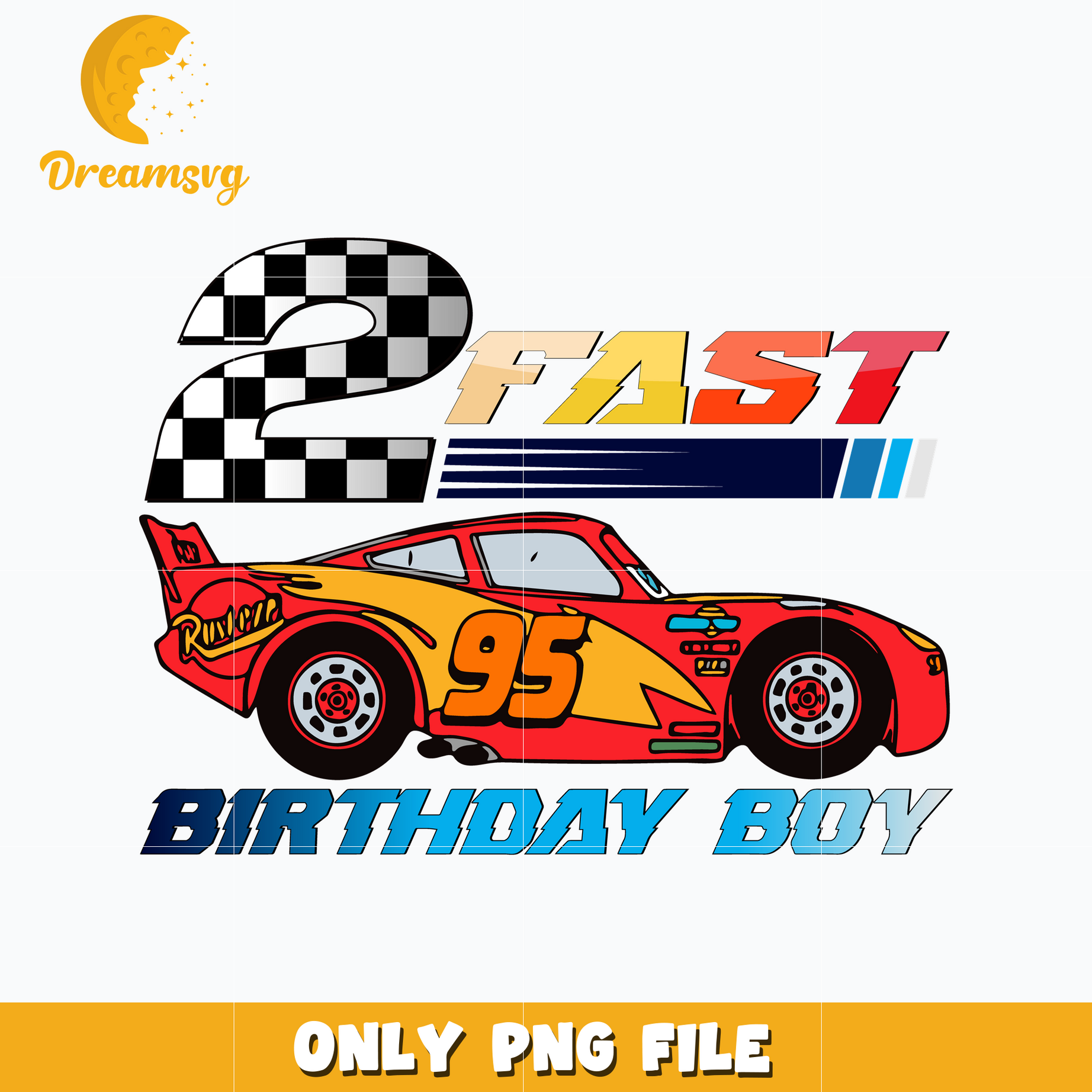 Mcqueen disney car 2 fast birthday boy png