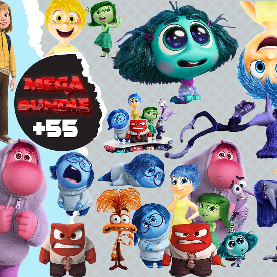 Inside out 2 characters Png bundle, cartoon png, digital download