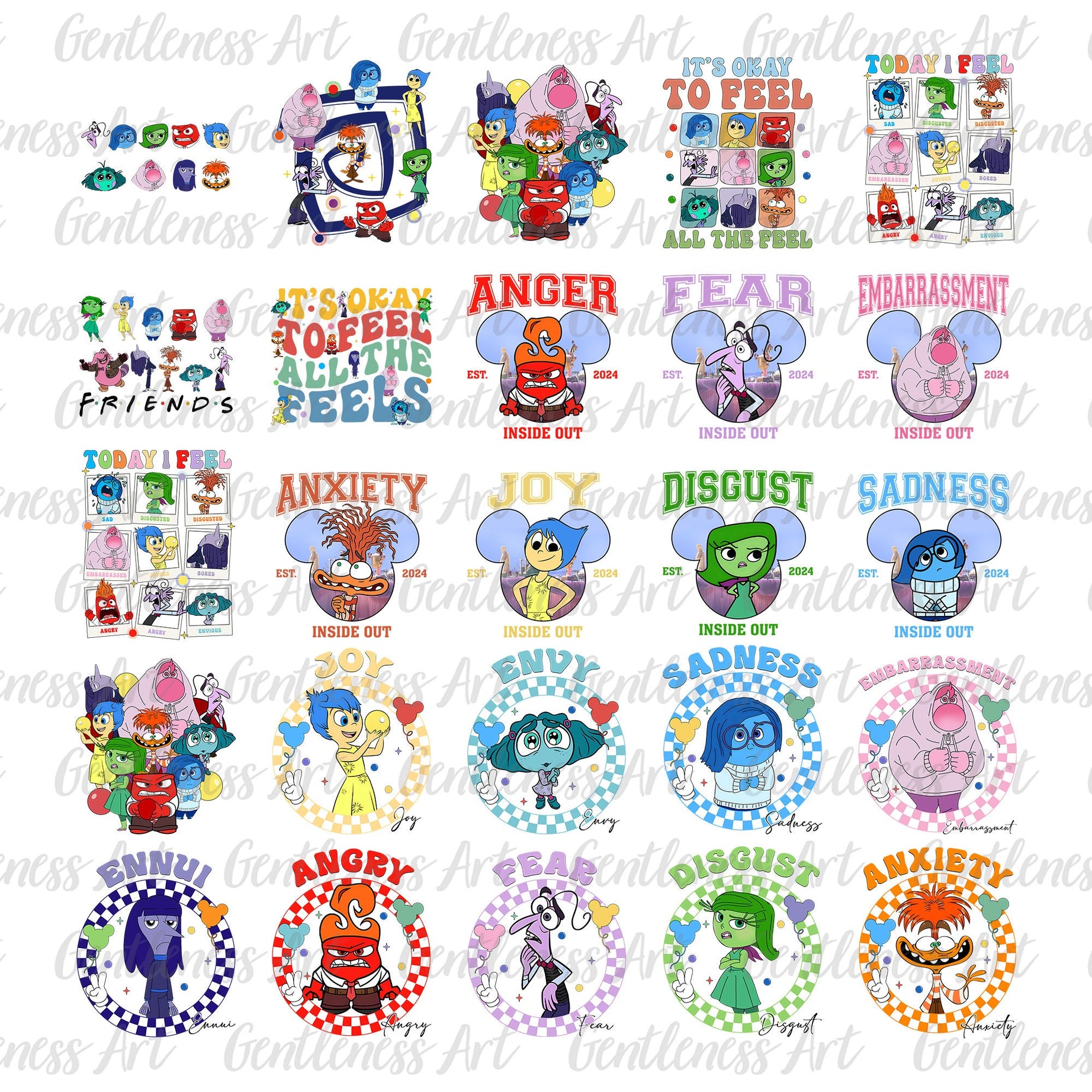 Bundle Inside Out 2 name characters design png – DreamSVG Store