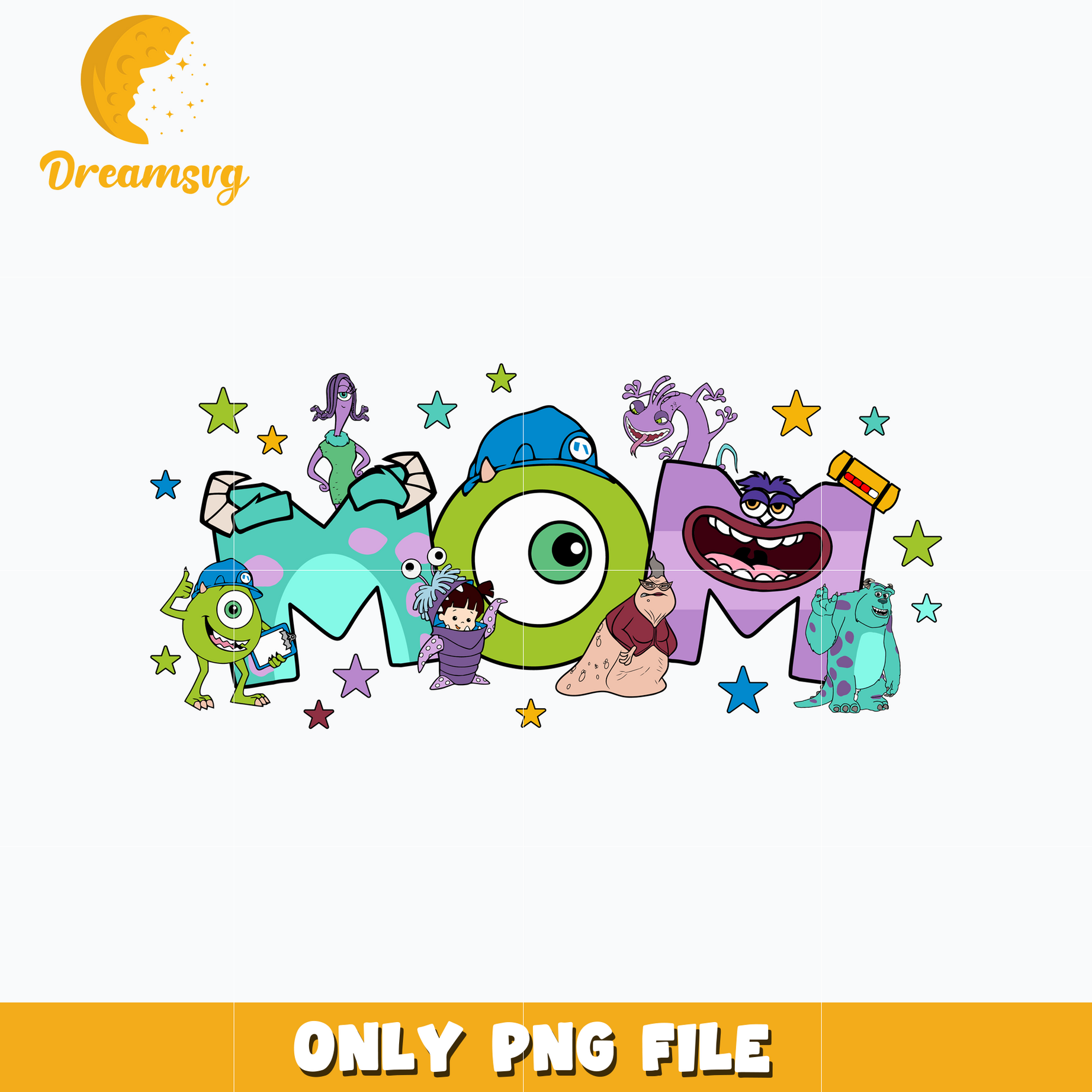 monsters inc logo sticker Disney Monsters Inc friends mom png – DreamSVG Store