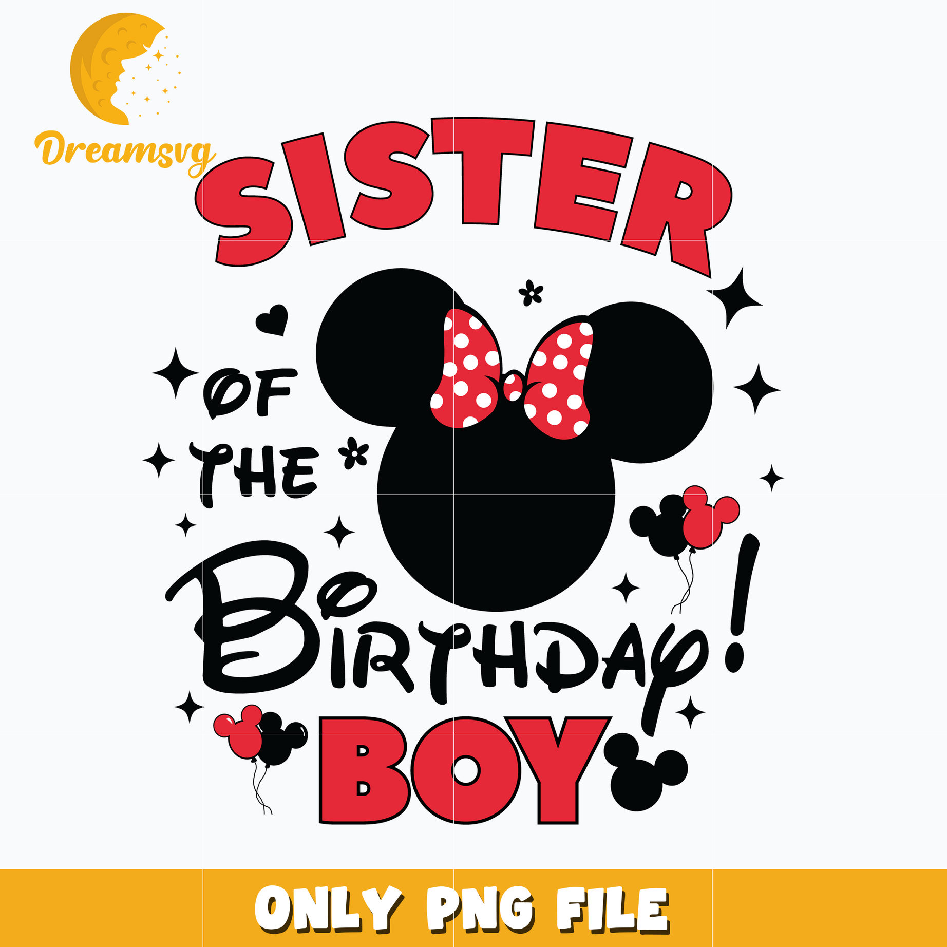 Minnie sister of the birthday boy png