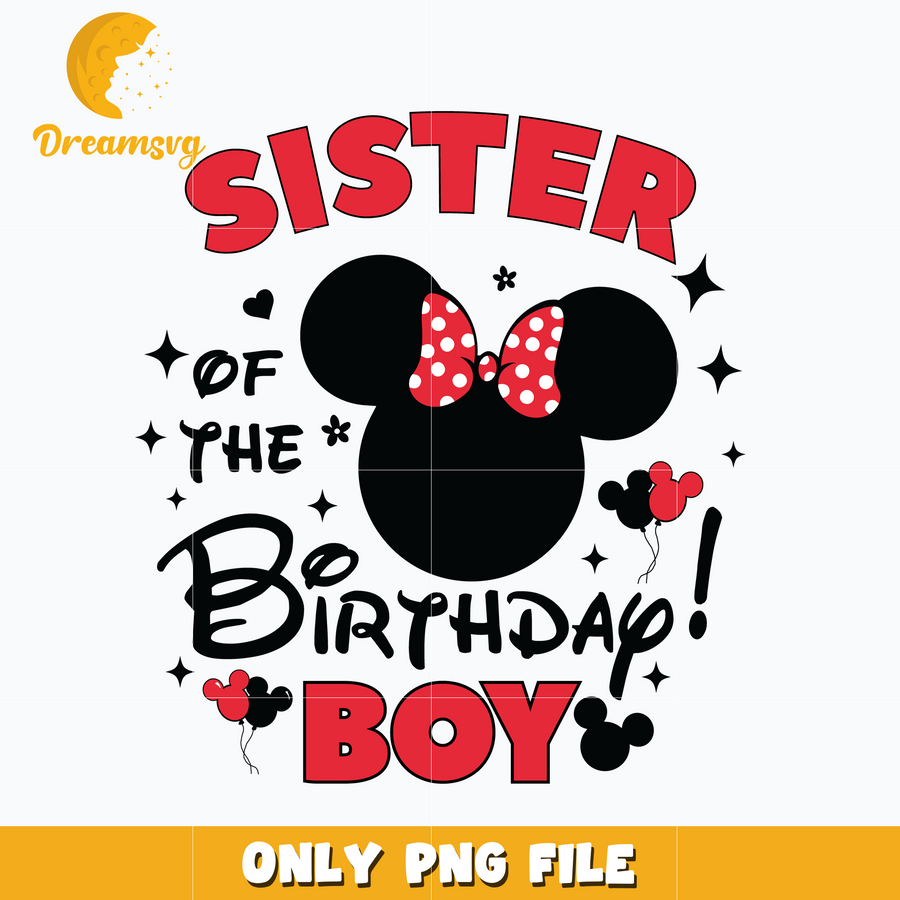 Minnie sister of the birthday boy png