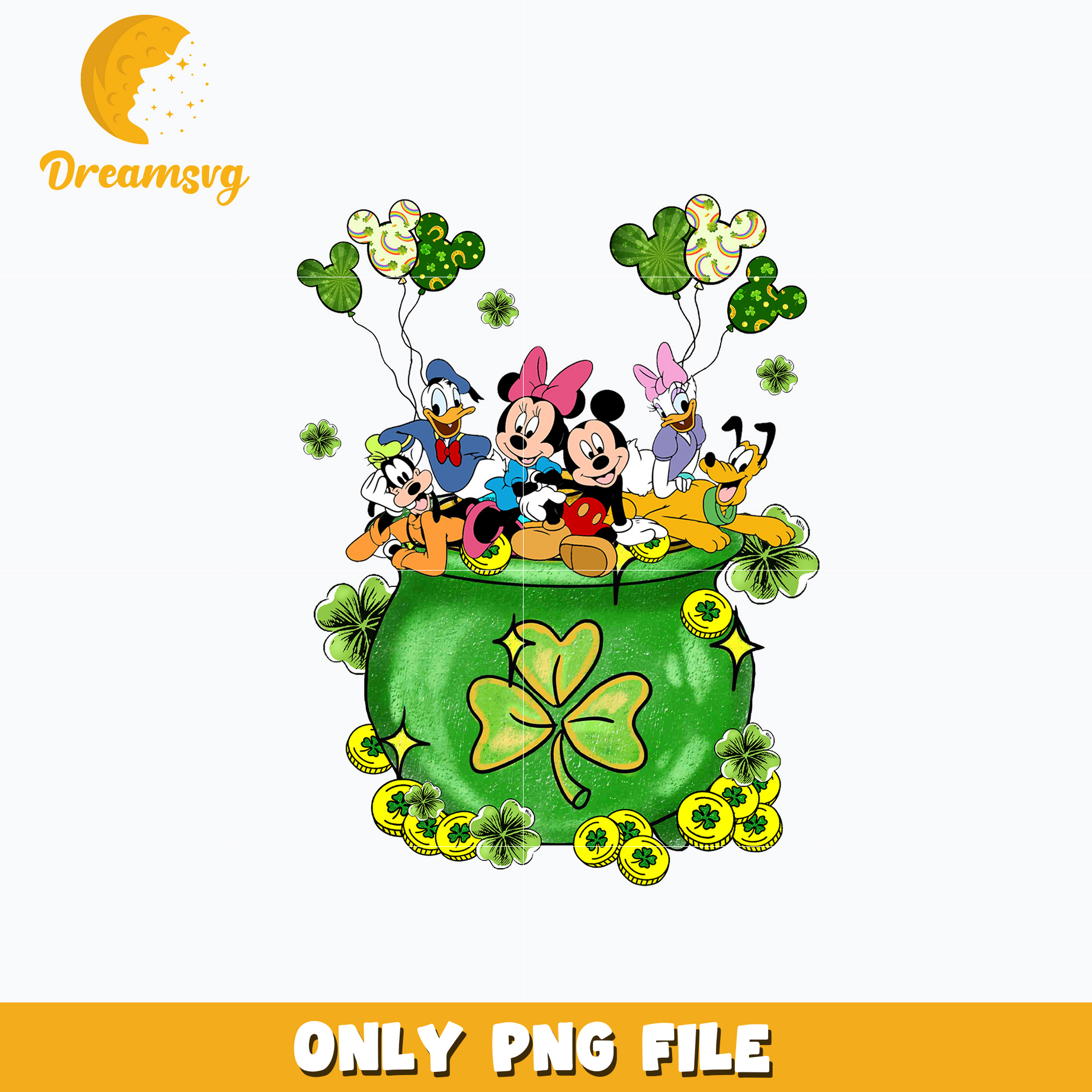 Mickey friends patrick's day png