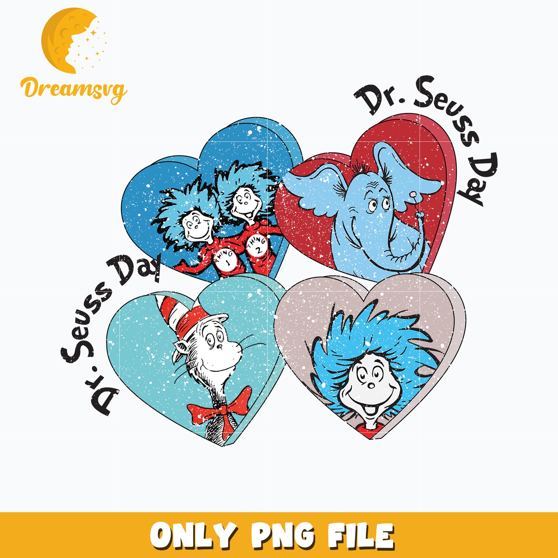 Dr seuss friends love day png