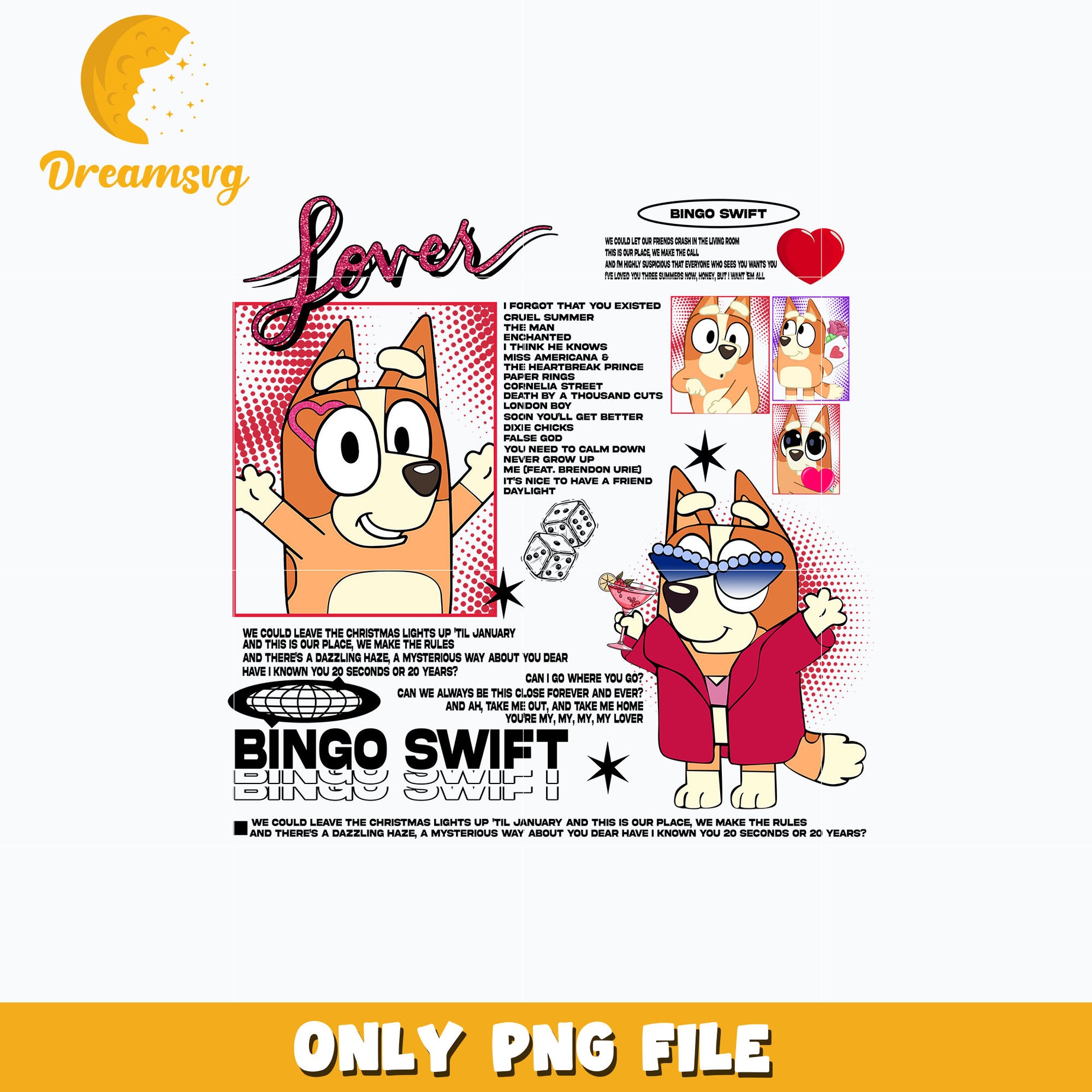 Bluey lover bingo swift png