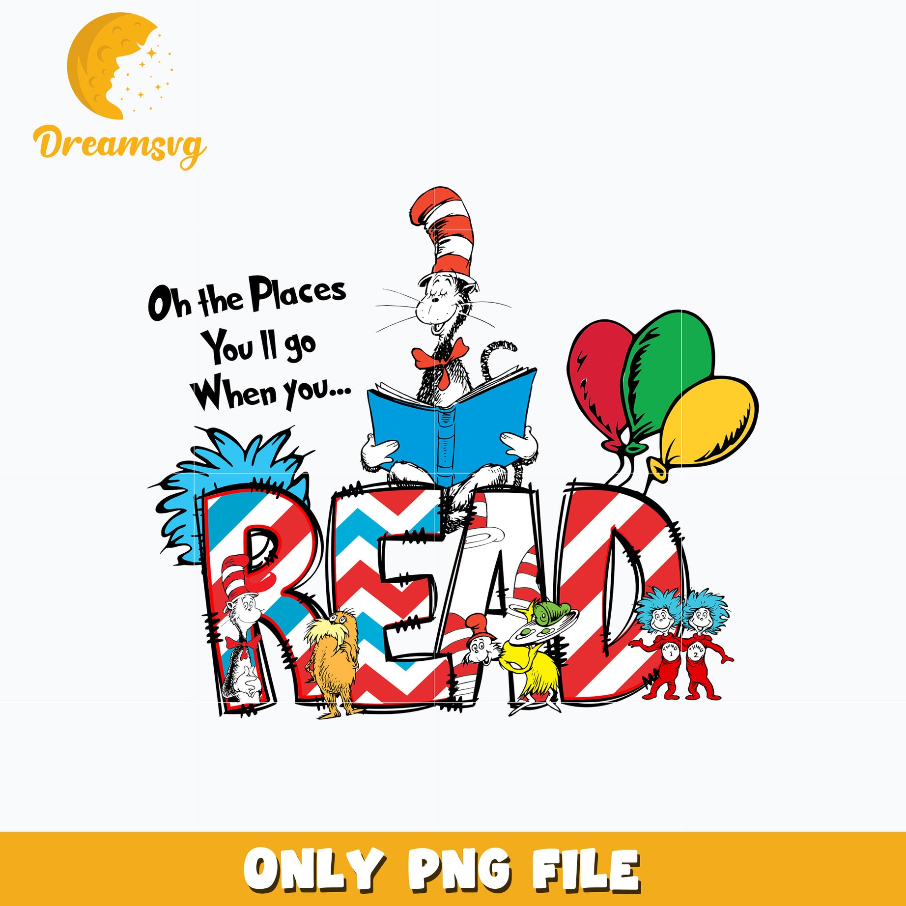 Dr seuss friends love read png