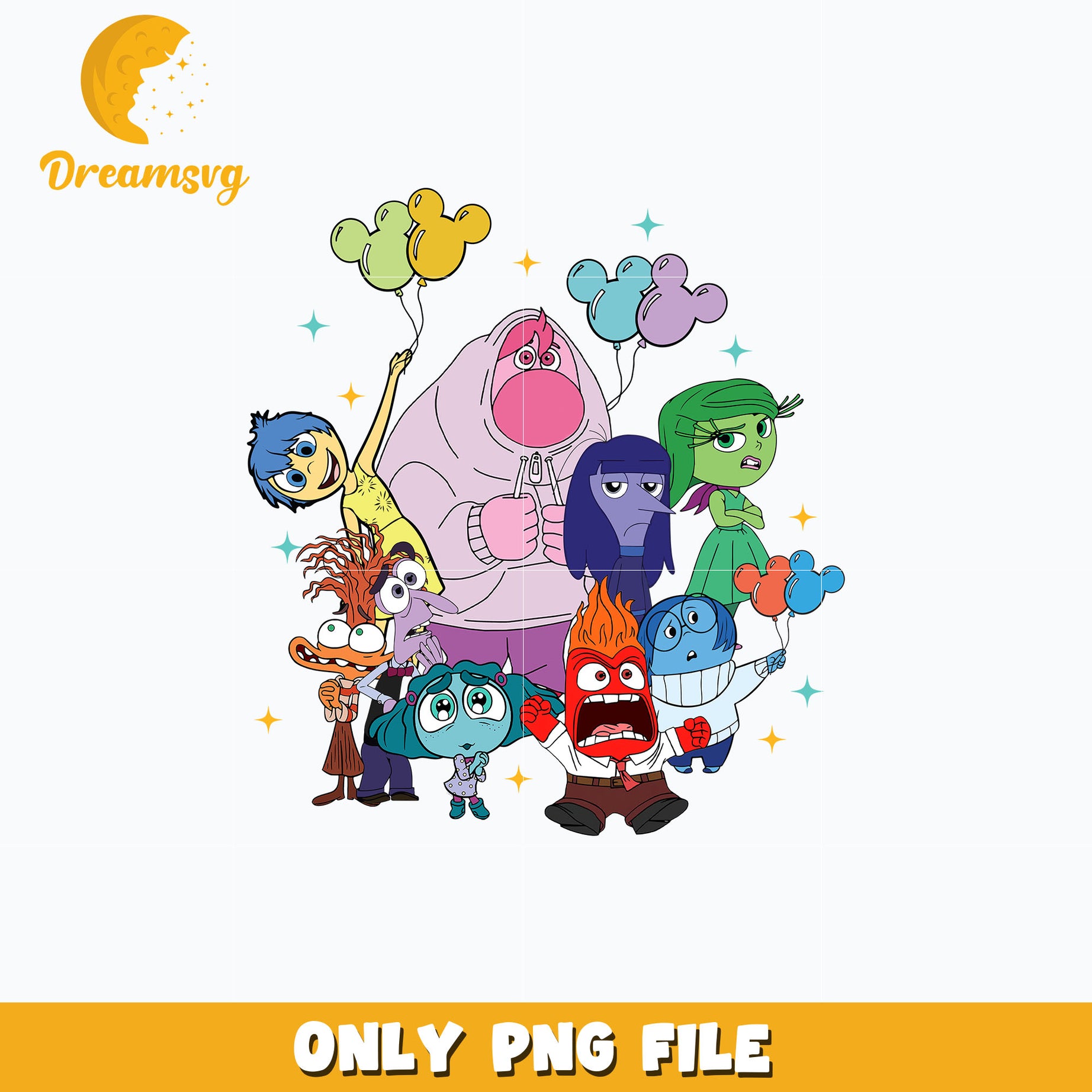 Inside Three Characters Inside Out characters design png – DreamSVG Store