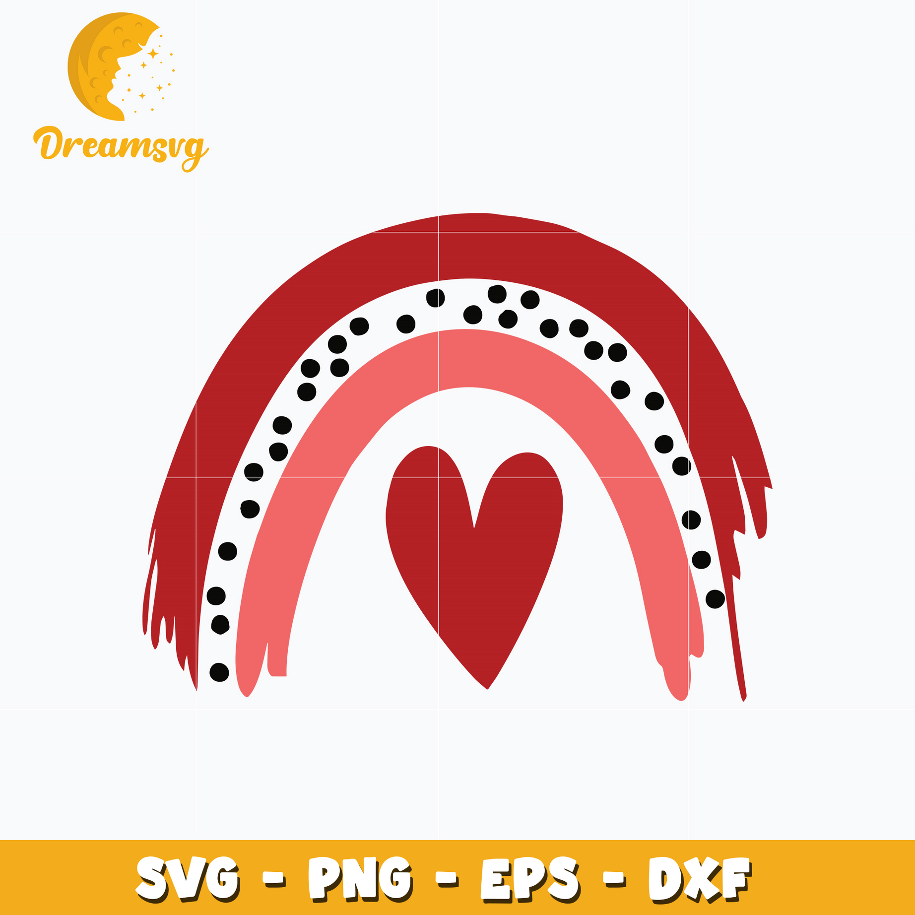 Rainbow love valentine day Svg